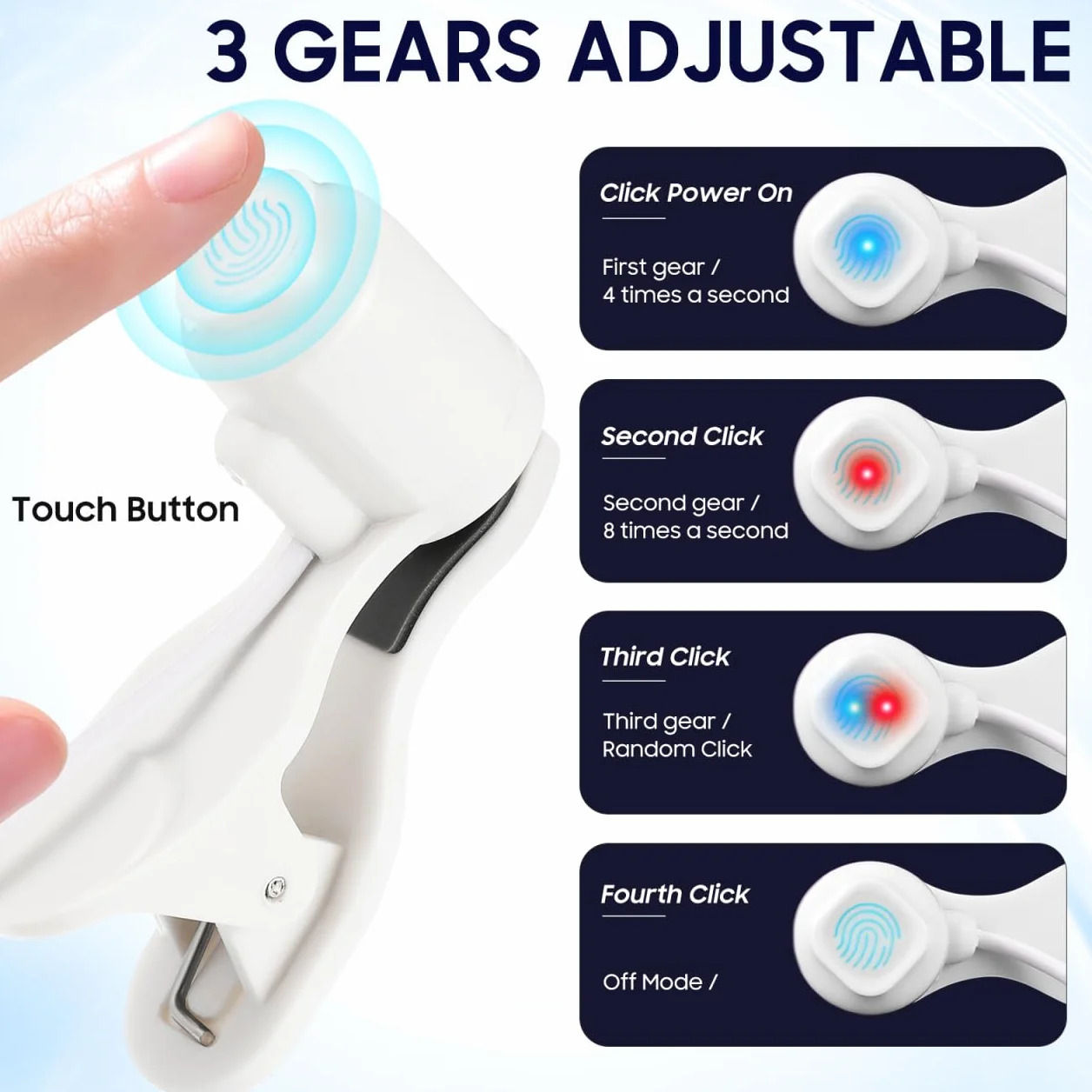 jojofuny Clicker automatico dello schermo per telefono: clicker USB per lo schermo del telefono cellulare per lo streaming live - Applicatore automatico universale per il clic delle dita per giochi
