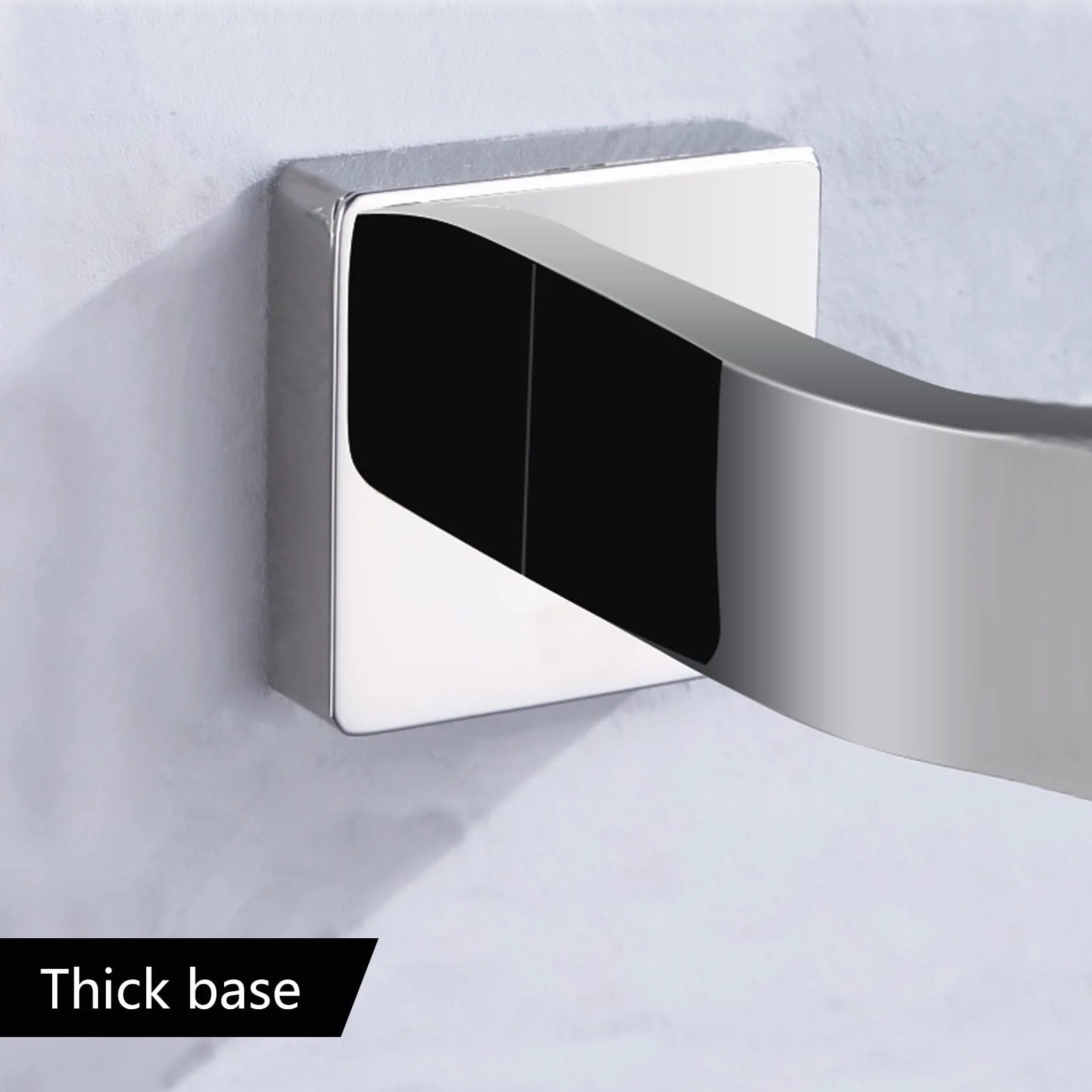 Portasciugamani Singolo a Parete, portasciugamani Quadrato, portasciugamani di Grandi Dimensioni in Acciaio Inossidabile SUS304, per Accessori da Bagno e Cucina, 50cm-100cm, Argento (dimensi