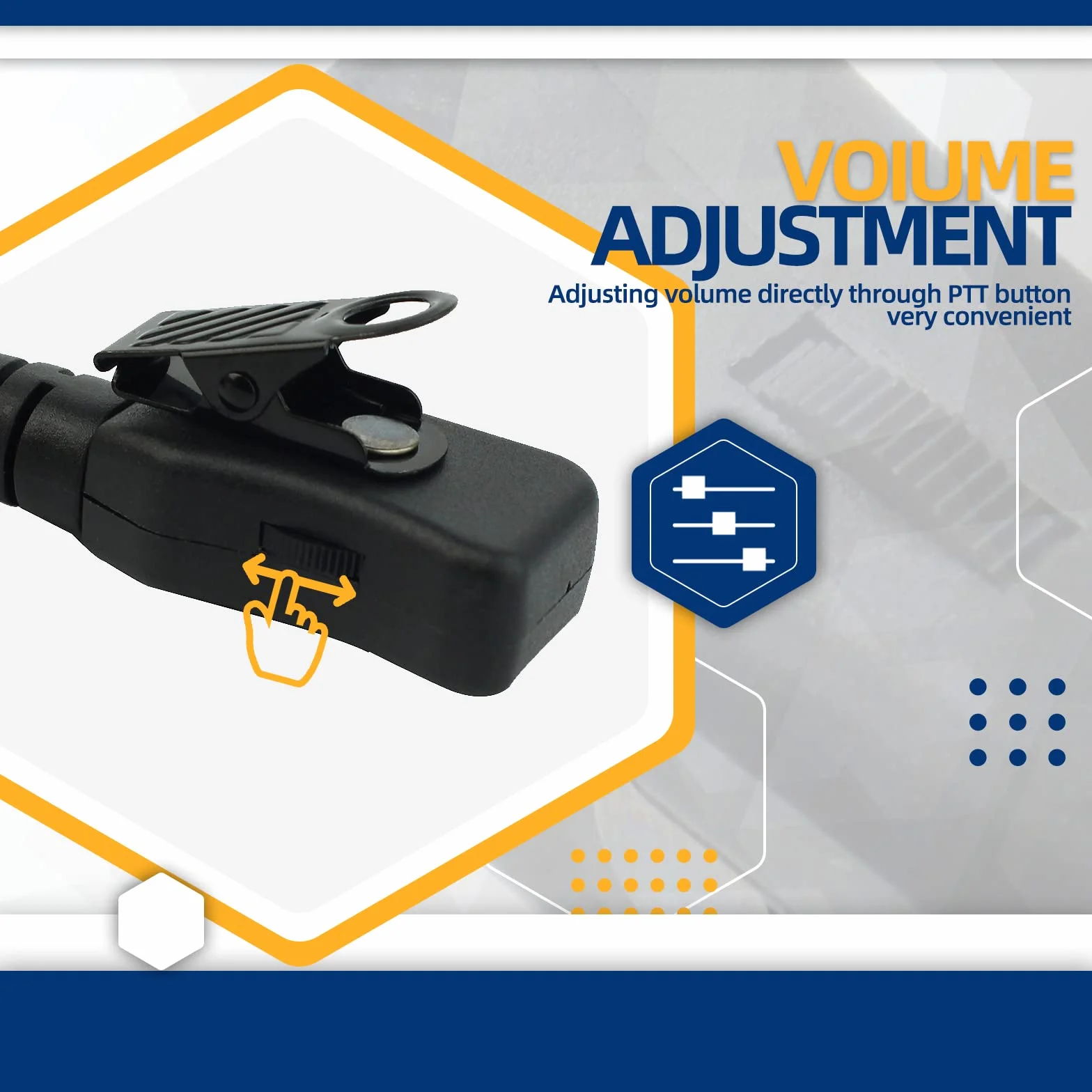 Retevis R111 Walkie Talkie Cuffia 2 Pin G-Tipo Auricolare Volume Regolabile Compatibile con Ricetrasmittenti RT24 RT27 RT5R Baofeng UV-5R BF-888S ESYNiC (1 Pezzo)