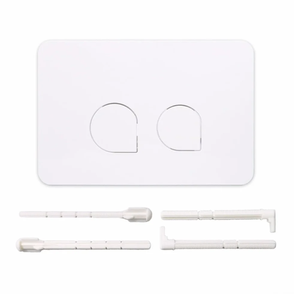 Piastra di scarico WC a doppio scarico con due pulsanti, adatta per Geberit UP300 UP320 e Sigm-Series 01/10/20/21/30/50/60, pannello cisterna per arredamento moderno del bagno (bianco)