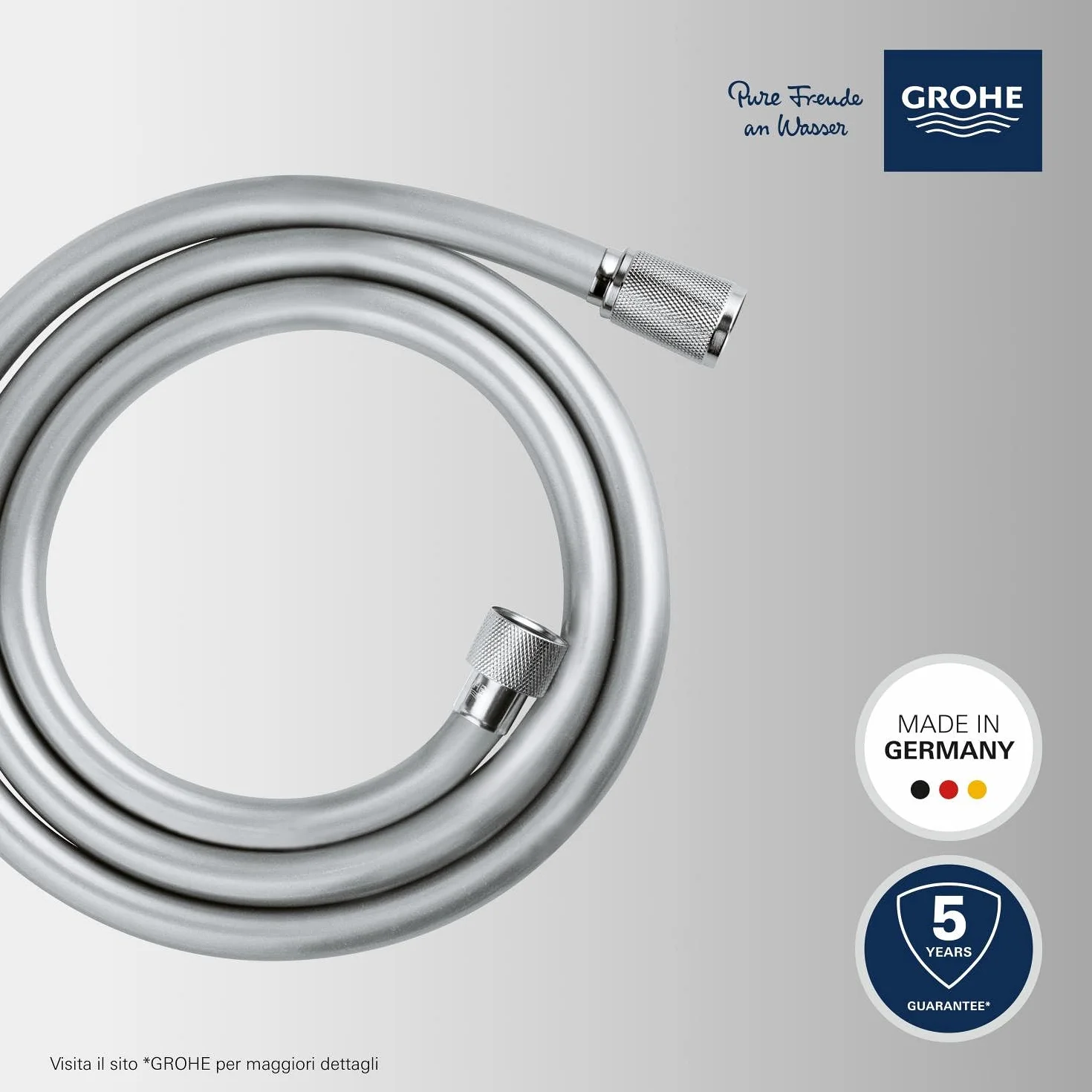 GROHE QUICKFIX VitalioFlex Trend, Flessibile doccia, 1500mm, In metallo, 28741002
