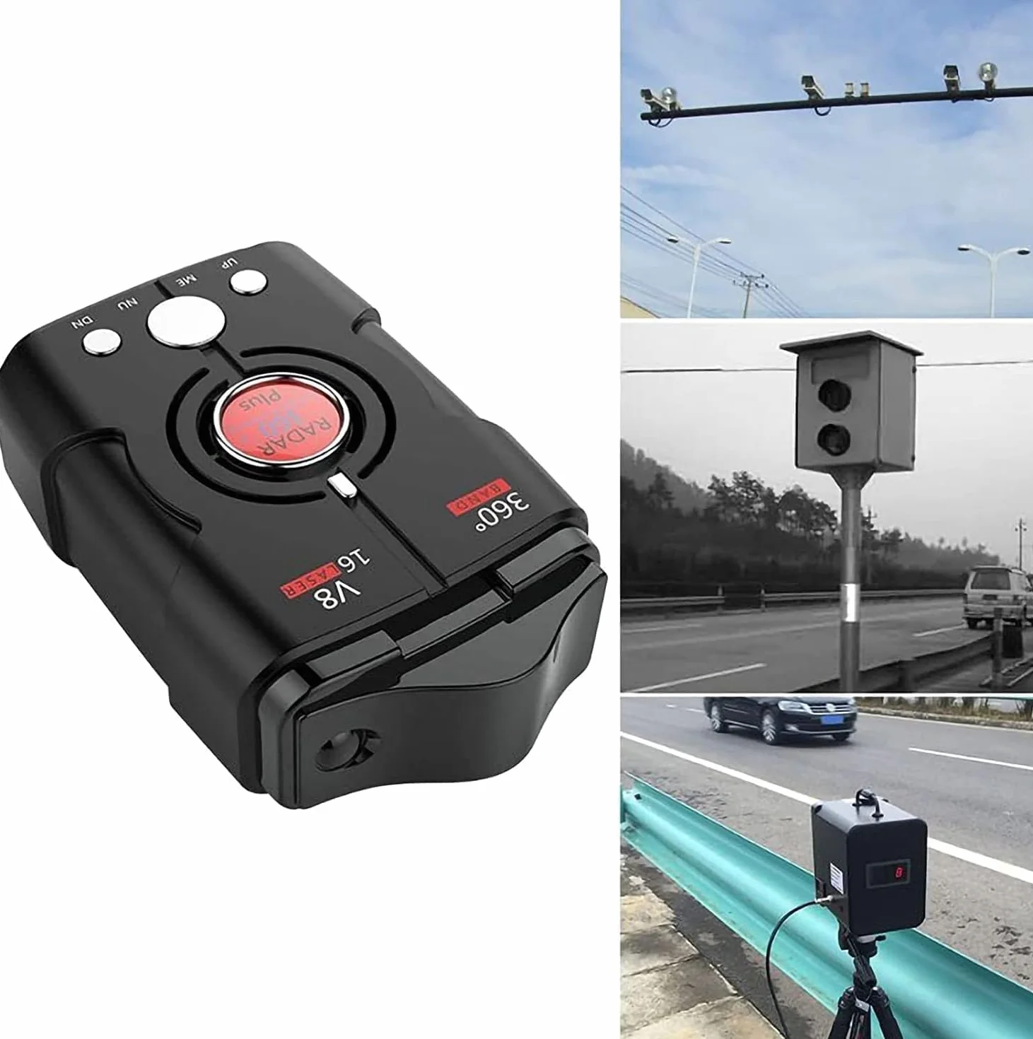 Rilevatori Autovelox, Rilevatore Radar Per Auto, Rilevatore Laser/radar, Portata Estrema, Avvisi Vocali, Avvisi Autovelox Semaforo Rosso, Display OLED, Sistema Di Avviso Velocità Veicolo Tempo Reale