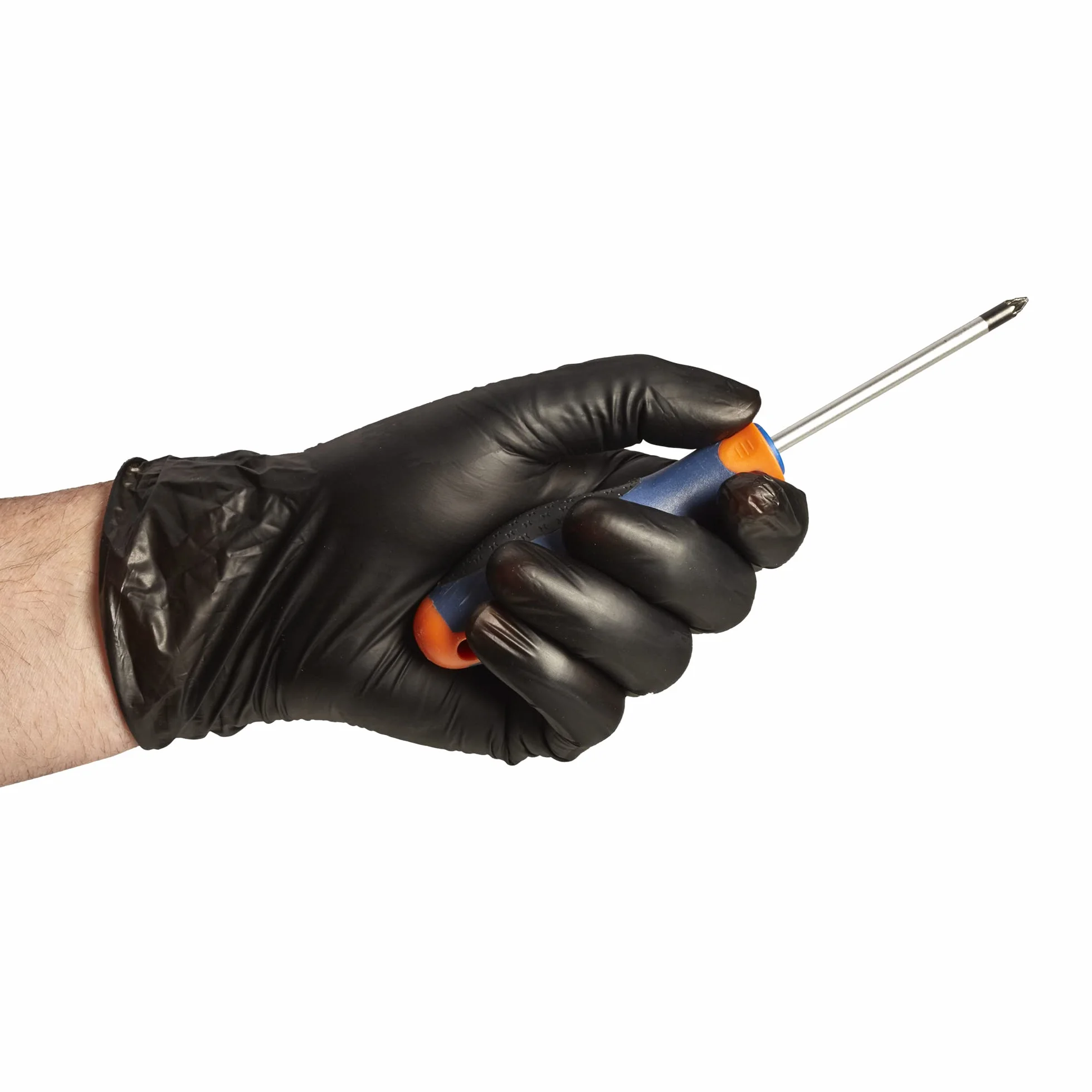 Spontex Guanti Monouso Nitrile Neri Resistente Black, 100 pezzi, Senza Lattice e Senza Polvere, taglia S/M