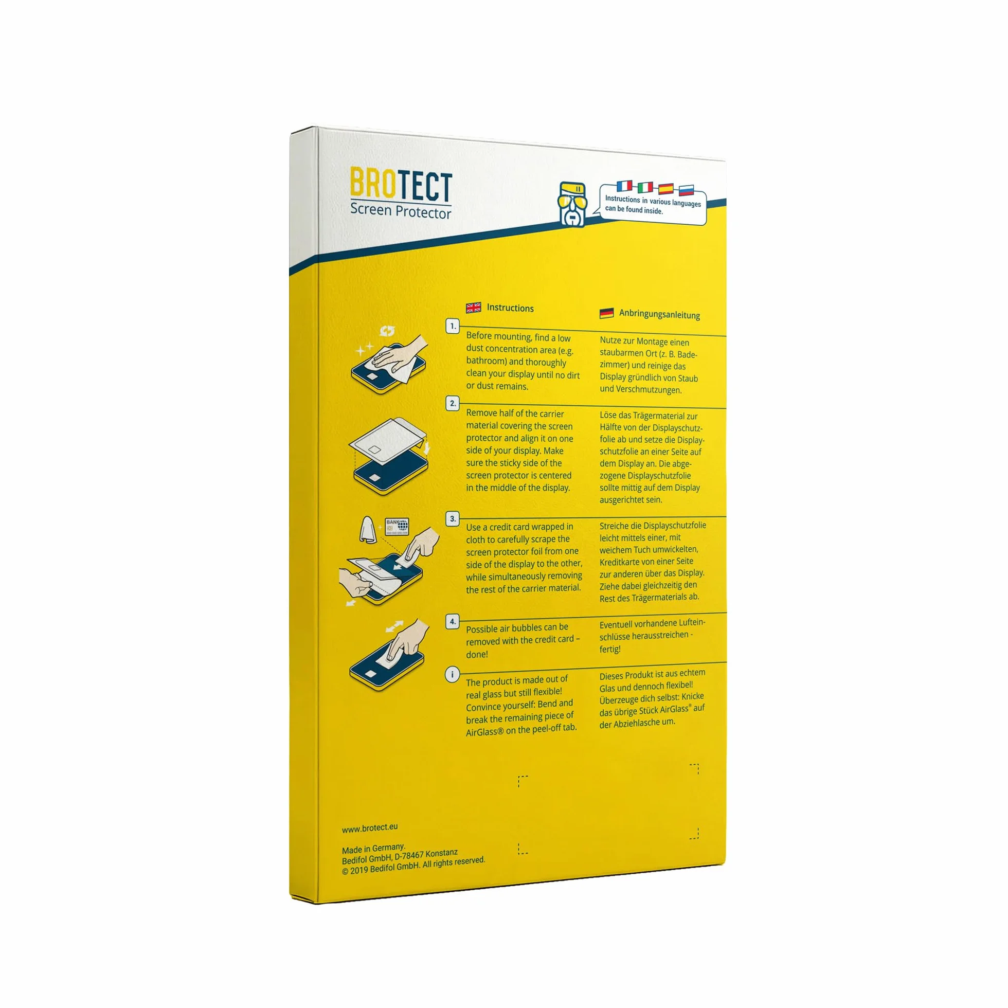 brotect Pellicola Vetro Opaca per Amflow DJI Avinox (3 Pezzi) Protezione Schermo [Anti-Riflesso, Durezza 9H]