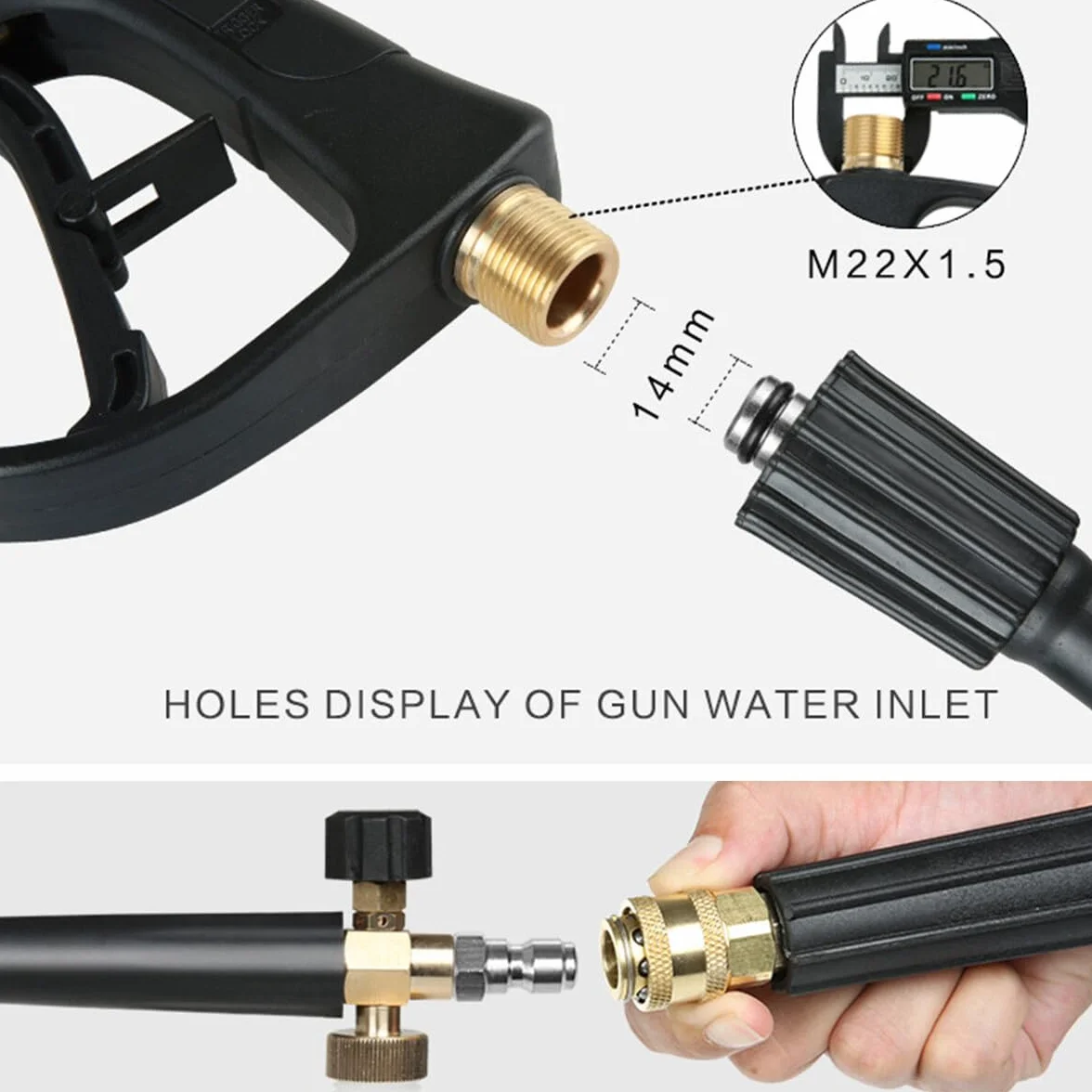 Pistola in schiuma ad alta pressione Foam Lance with 5 Nozzles for Car Cleaning