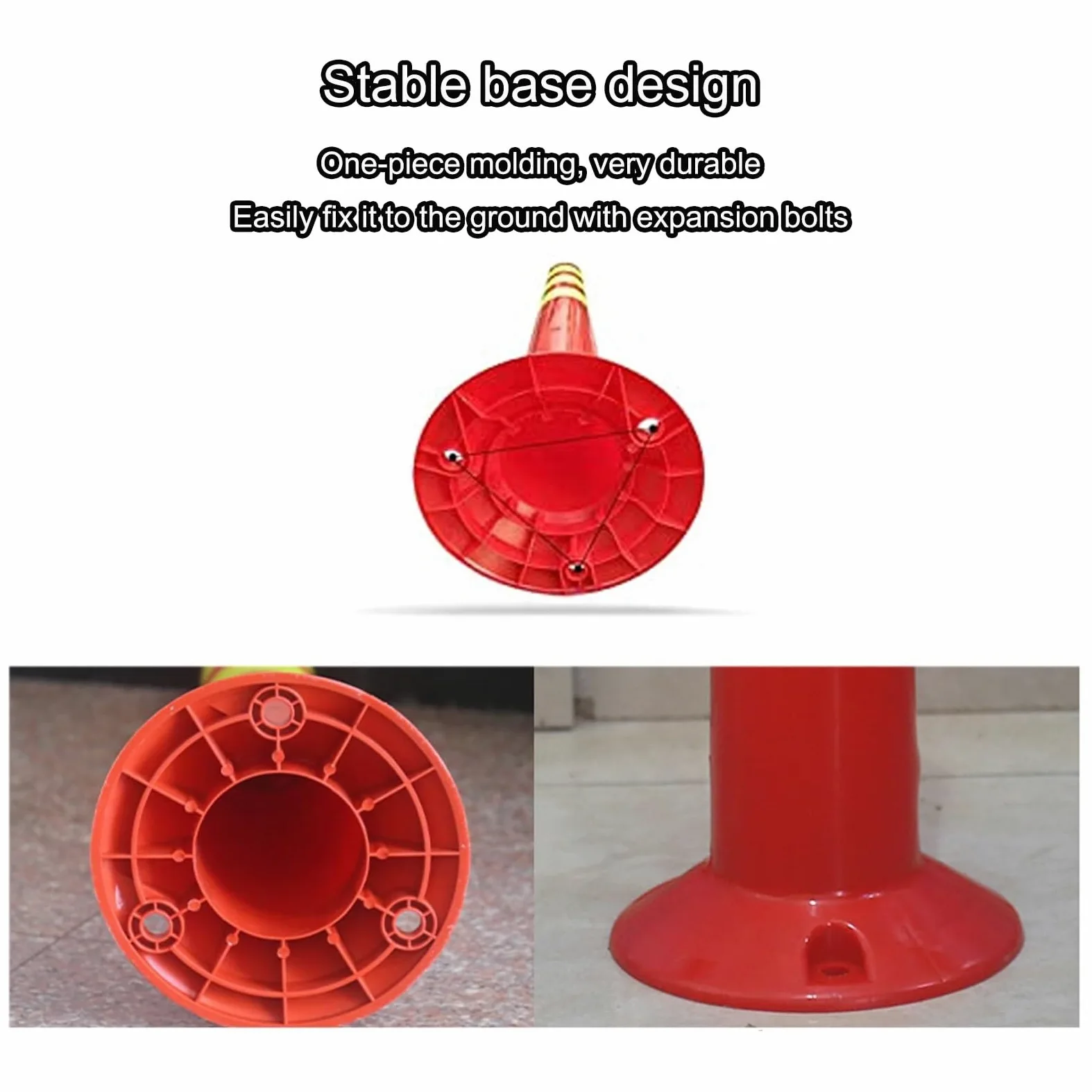 Paletto di sicurezza riflettente per parcheggio, barriera di arresto del traffico, 90 cm/35,4 pollici, rosso, 2 pezzi, per casa, garage, magazzino, decorazione stradale
