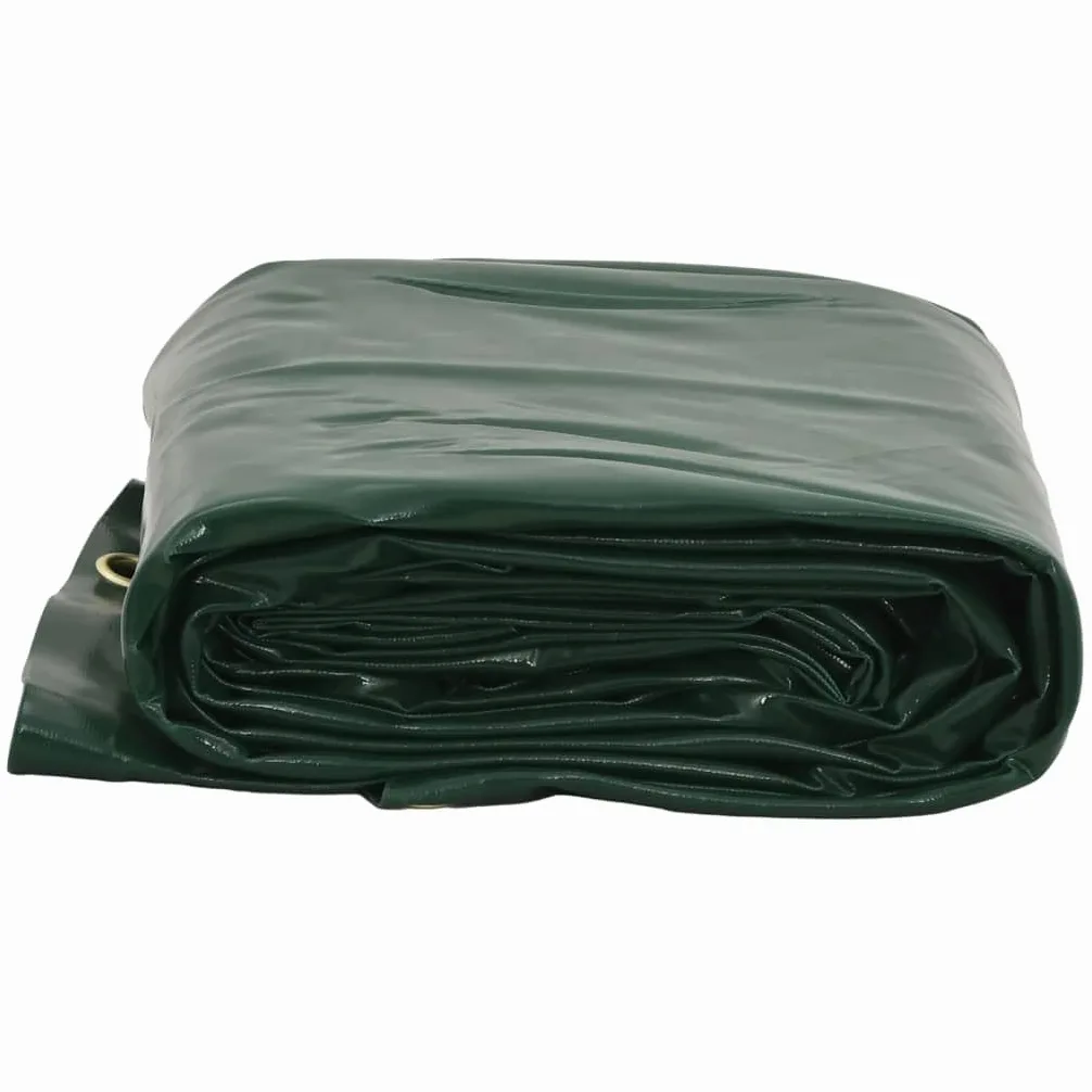 Telone verde in tela con rivestimento in PVC, 1 x 2,5 m, 650 g/m², impermeabile, antistrappo, con occhielli, resistente alle intemperie e ai raggi UV, versatile, per giardino, campeggio, auto