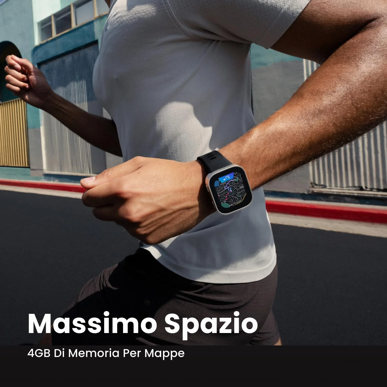 Amazfit Bip Max 50mm Smartwatch, Display AMOLED da 2.07", Autonomia fino a 20GG, GPS, 4GB, Mappe Offline, Fitness Tracker, Hybrid Training, 150+ Modalità Sportive, HYROX, 5 ATM per Android e iPhone