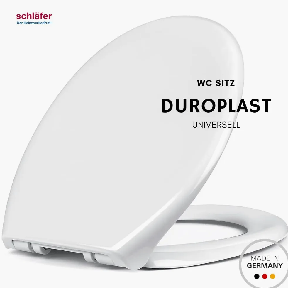Schläfer 4637201 | Sedile Copriwater Soft Close ammortizzata Fissaggio Rimovibile Take Off Sedile Wc Universale in Duroplast Bianco funzione Quick Release, Mod. Monza