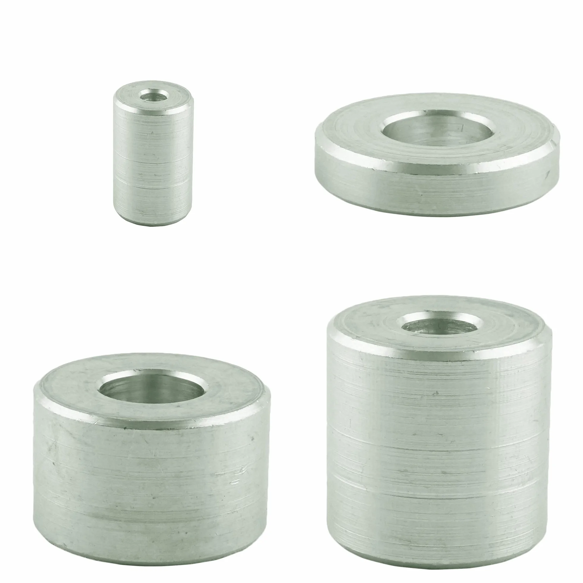 AGBERG Manicotto distanziatore in alluminio per M6 10 pezzi Ø 15 mm diametro interno 6,6 mm lunghezza 15 mm