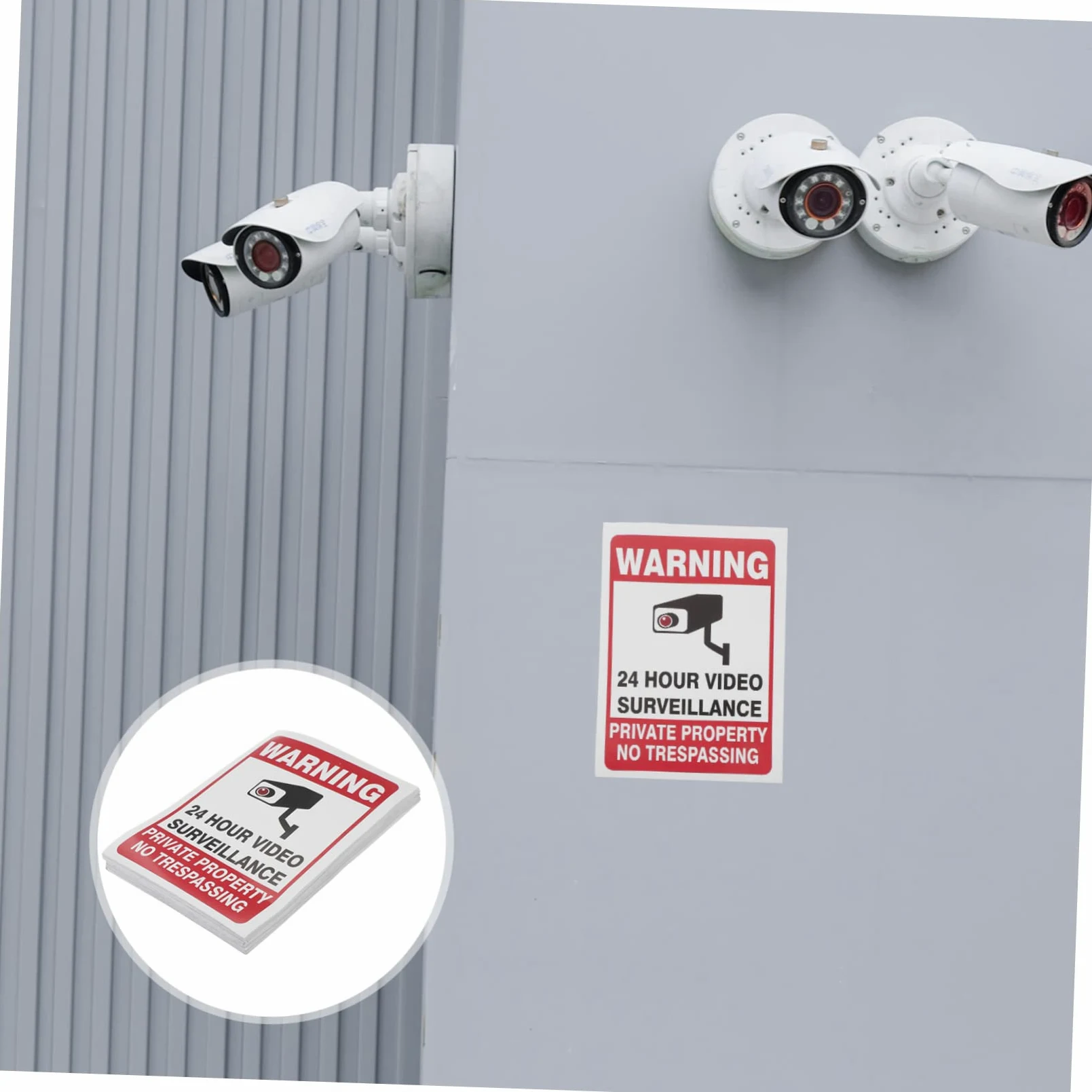 Uonlytech 3 Set di Cartelli di Benvenuto per Giardino Adesivi di Sorveglianza Ore su Adesivi di Avvertimento per Cartelli di Divieto di Accesso 50 Fogli*3