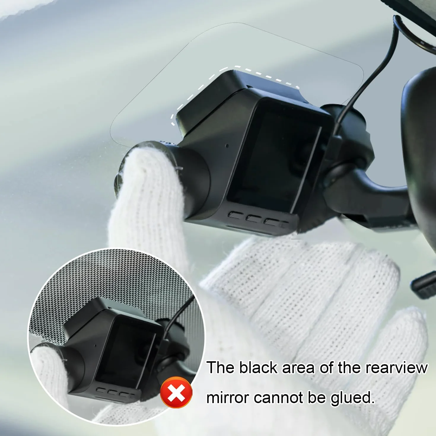8pz Adesivi per Dashcam per Parabrezza, Adesivo Elettrostatico Trasparente Pellicola Antistatica Dashcam Resistente alle Intemperie Pellicola Elettrostatica per Il Montaggio della Dash Cam