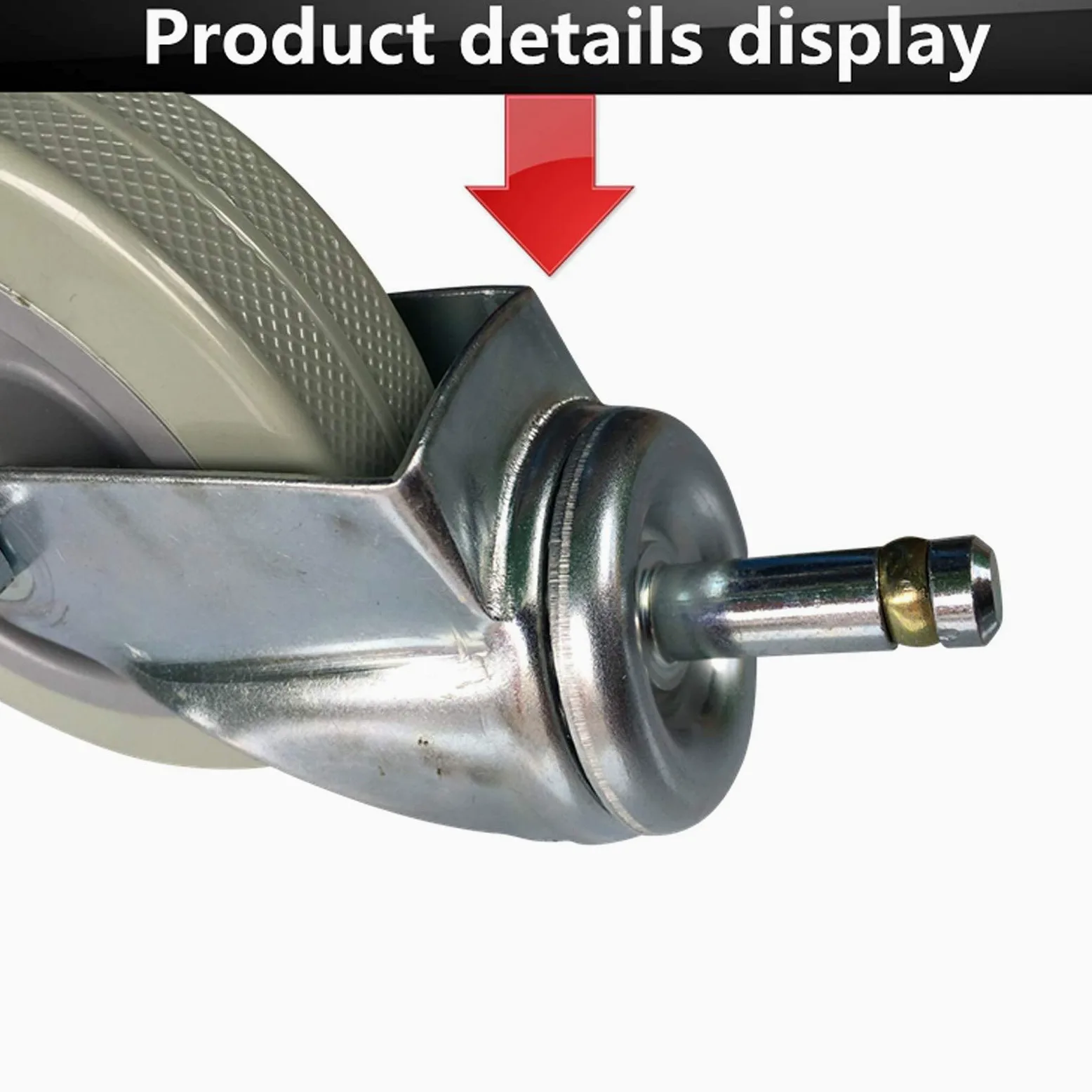 Ruote girevoli Resistenti da 4" - Portata 210 kg, Ruote in PU per mobili, Ideali per cucine, Hotel, carrelli e banchi da Lavoro, Attacco M11x50mm, Confezione da 4, soluzioni di Mobilità Univ