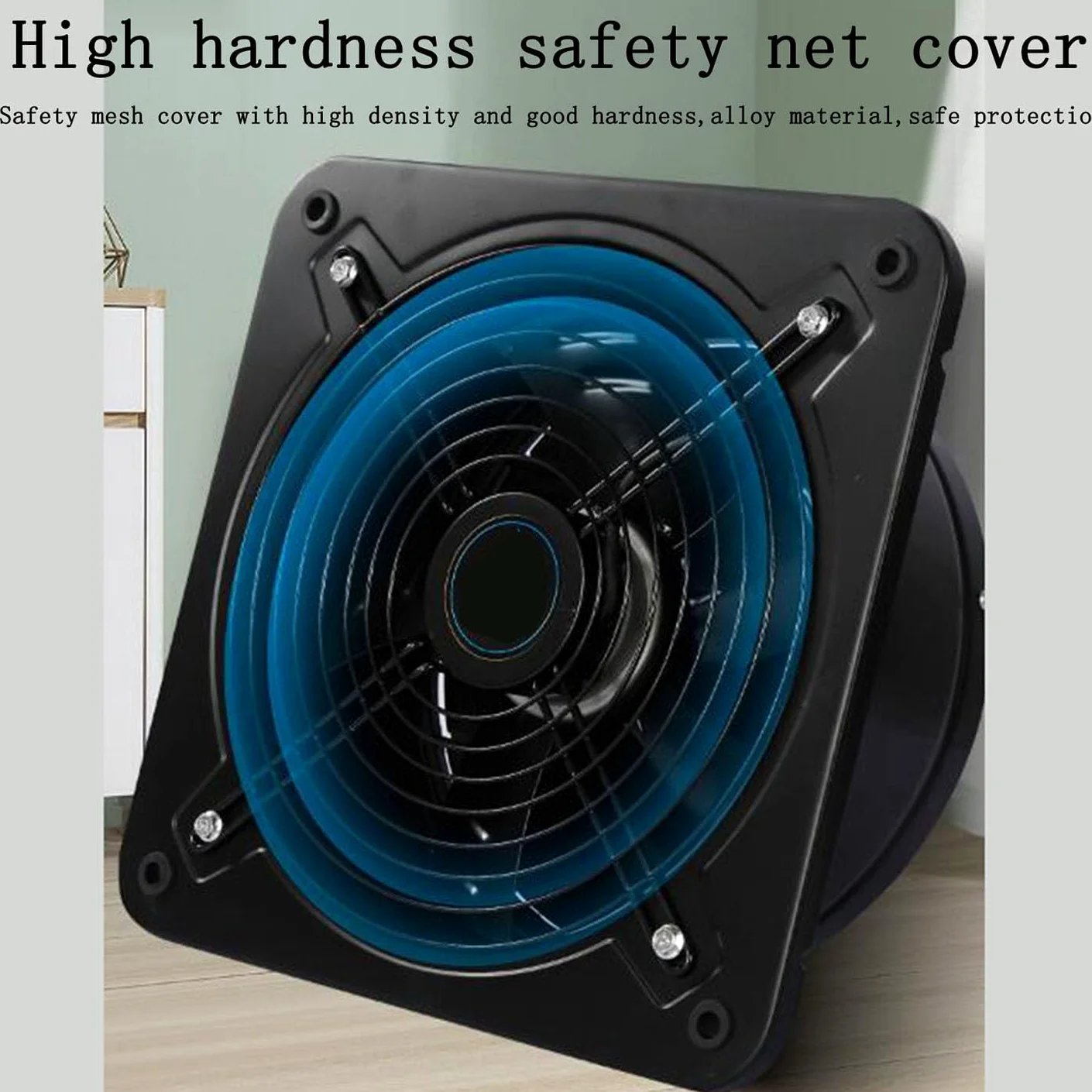 Estrattore Aria Flusso Assiale,Piazza Aspiratore Bagno,Griglia di Sicurezza Crittografata,220V Ventola Aspirazione,per Magazzino,Cucina Ventilazione E Soffiatore di Scarico,14 Inches
