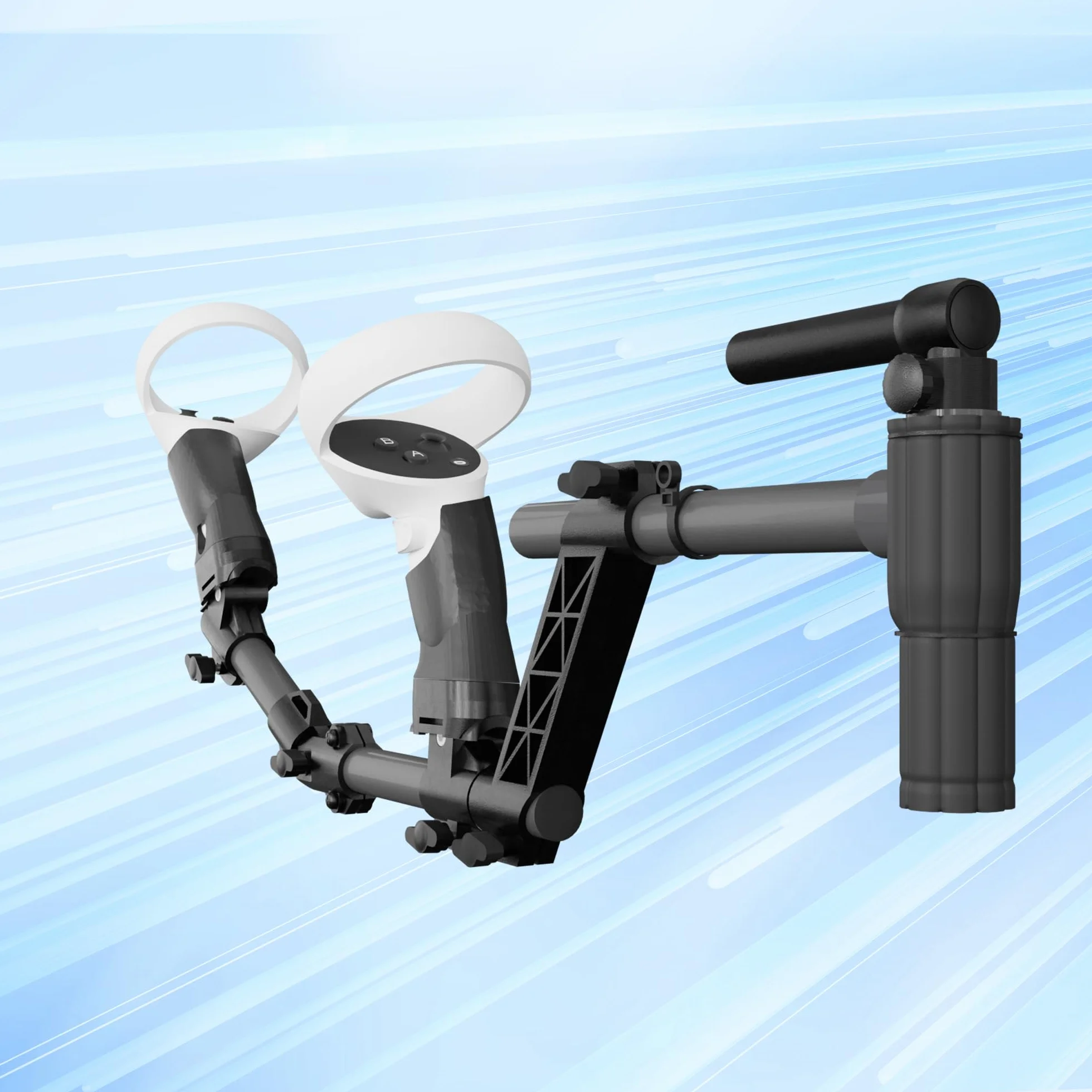 Baomaeyea VR Gunstock per Meta Quest 2, calcio della pistola compatibile con le impugnature del controller VR Meta Quest2 per migliorare la stabilità e il controllo dell'adattatore magnetico per fucil