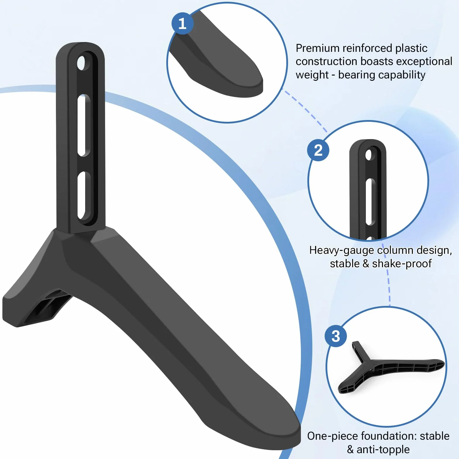 Supporti per TV, supporti universali per TV per televisori da 32-65 pollici, piedistallo stabile, coppia di piedi per TV piatta curva Smart TV LCD LED supporto per TV TCL