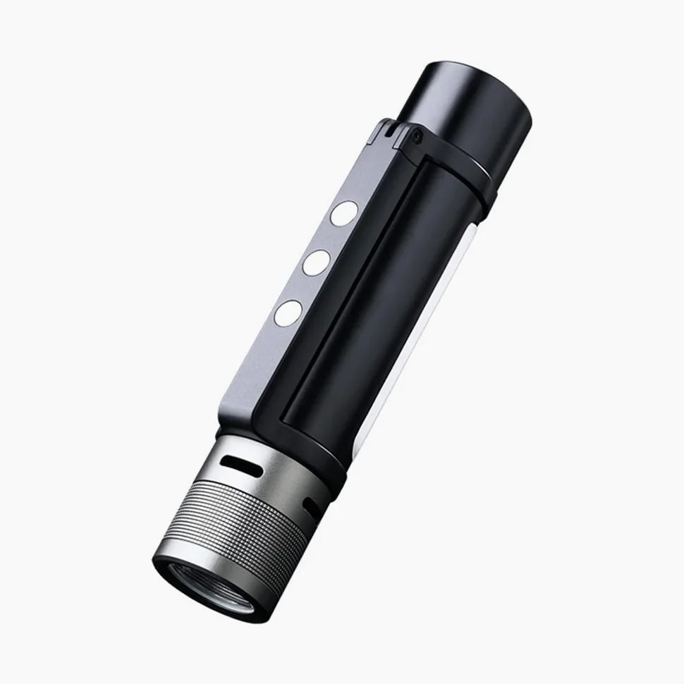 MIJIA NexTool Outdoor 6 in 1 Torcia Zoomable, Portatile, Modalità Normale e Sveglia Doppia Sorgente Luminosa Manico Rotante a 360 Gradi (Nero)