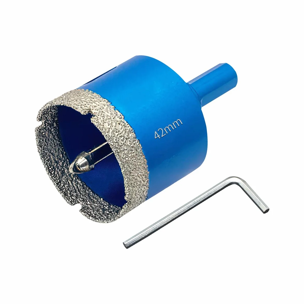 Punte per Trapano Diamantate 42mm con Punte Guida di Centraggio, Sega a Tazza Diamantata per Piastrelle, Marmo e Ceramica