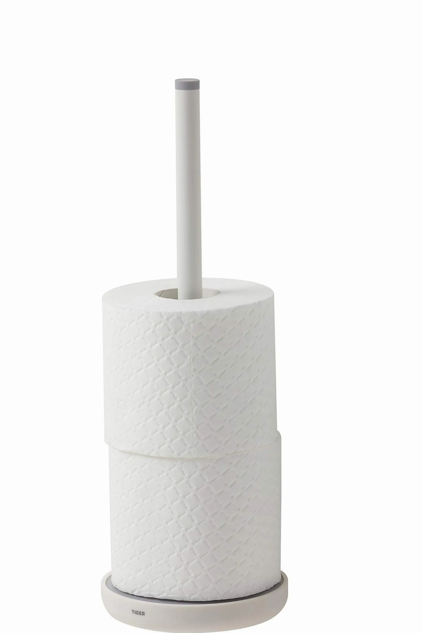 TIGER Urban Portarotolo di Riserva, Acciaio Inox, ABS, Bianco, 12,5 x 36 x 12,5 cm