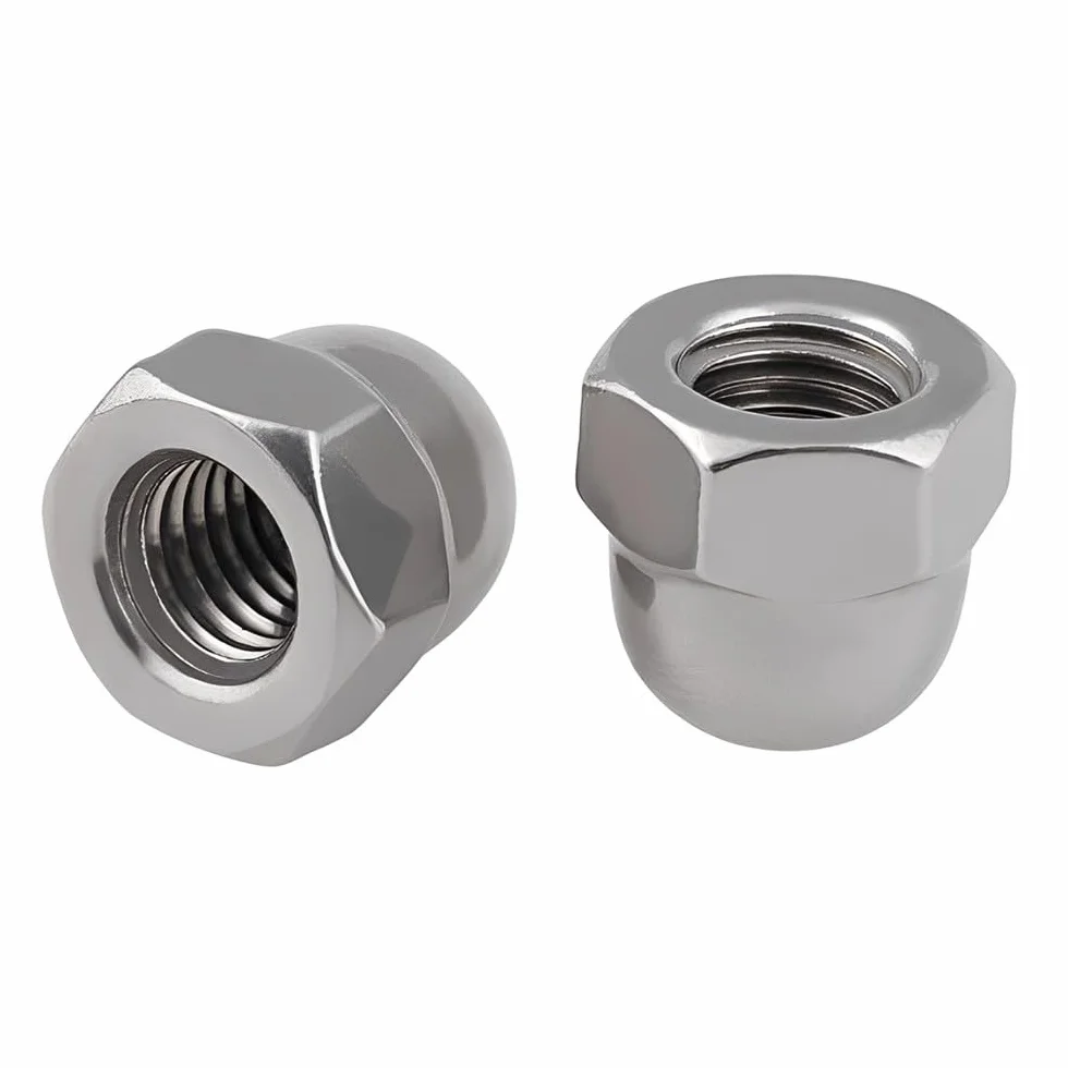 Dadi Ciechi Esagonali in Acciaio Inox M8 - 10 Pezzi
