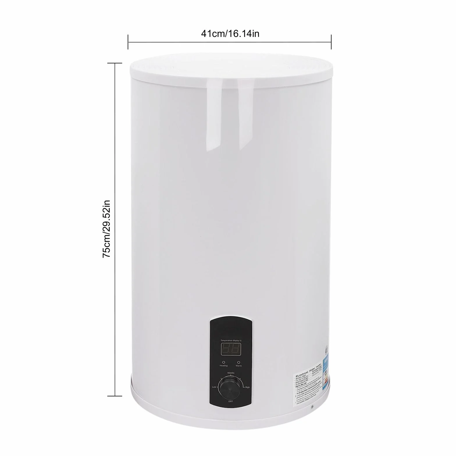 Caldaia elettrica per cellulare Shower Steel Basin Tap per cucina, bagno, 70 l