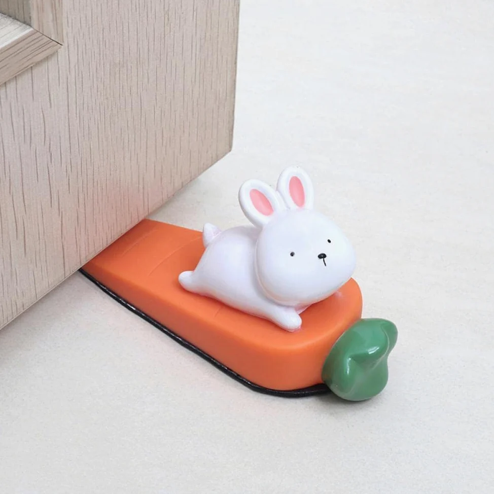 Fermaporta a forma di animale, in PVC, a forma di gatto.