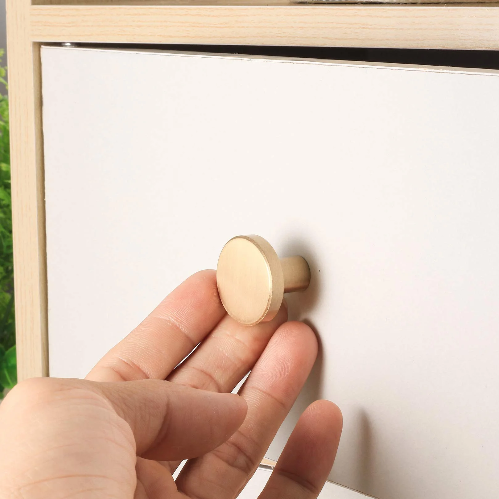 Pomelli per Cassetti Oro, Manopole Rotonde Ottone Dorato 20x25mm, 6 Pezzi