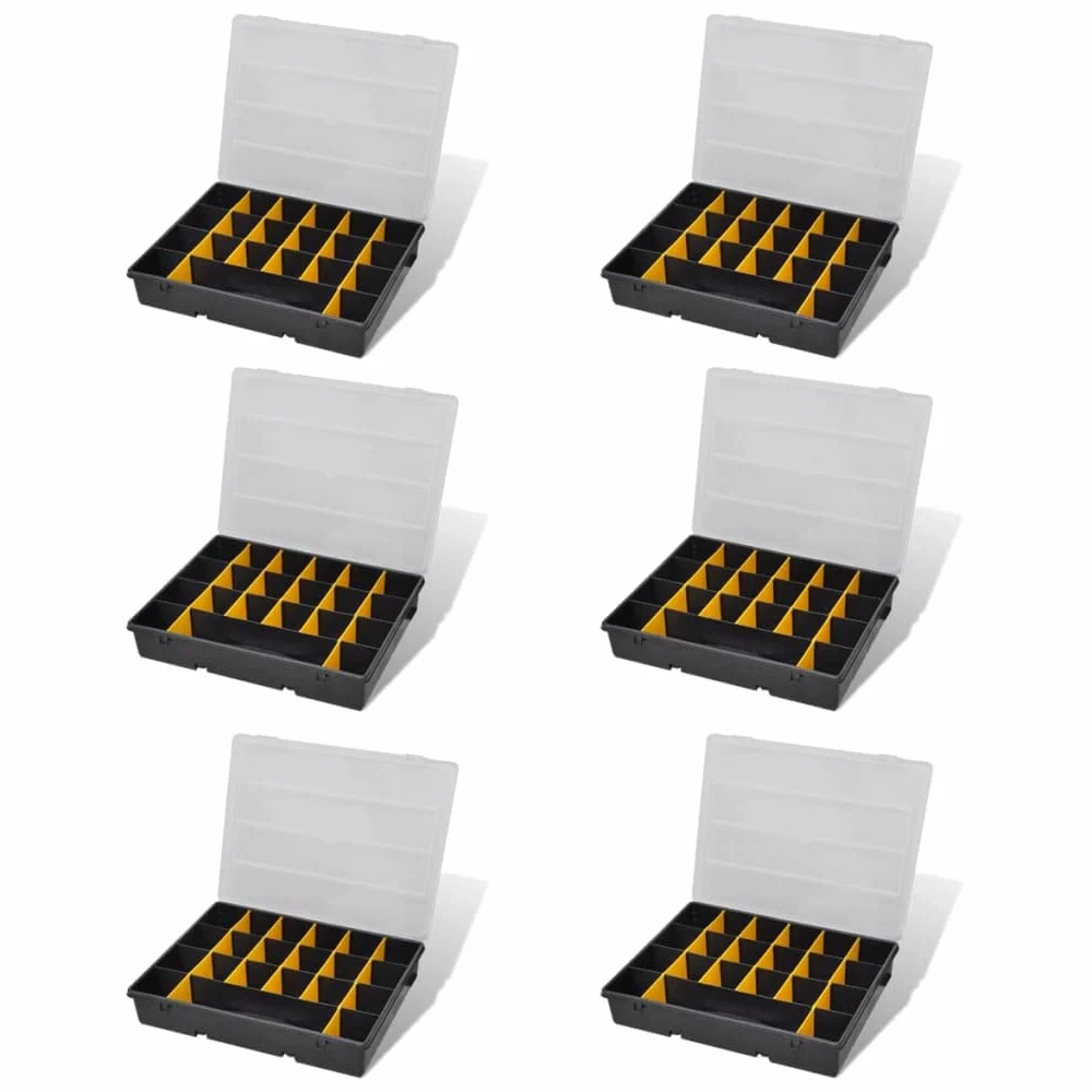 vidaXL Box magazzino cassette assortite 6 pezzi