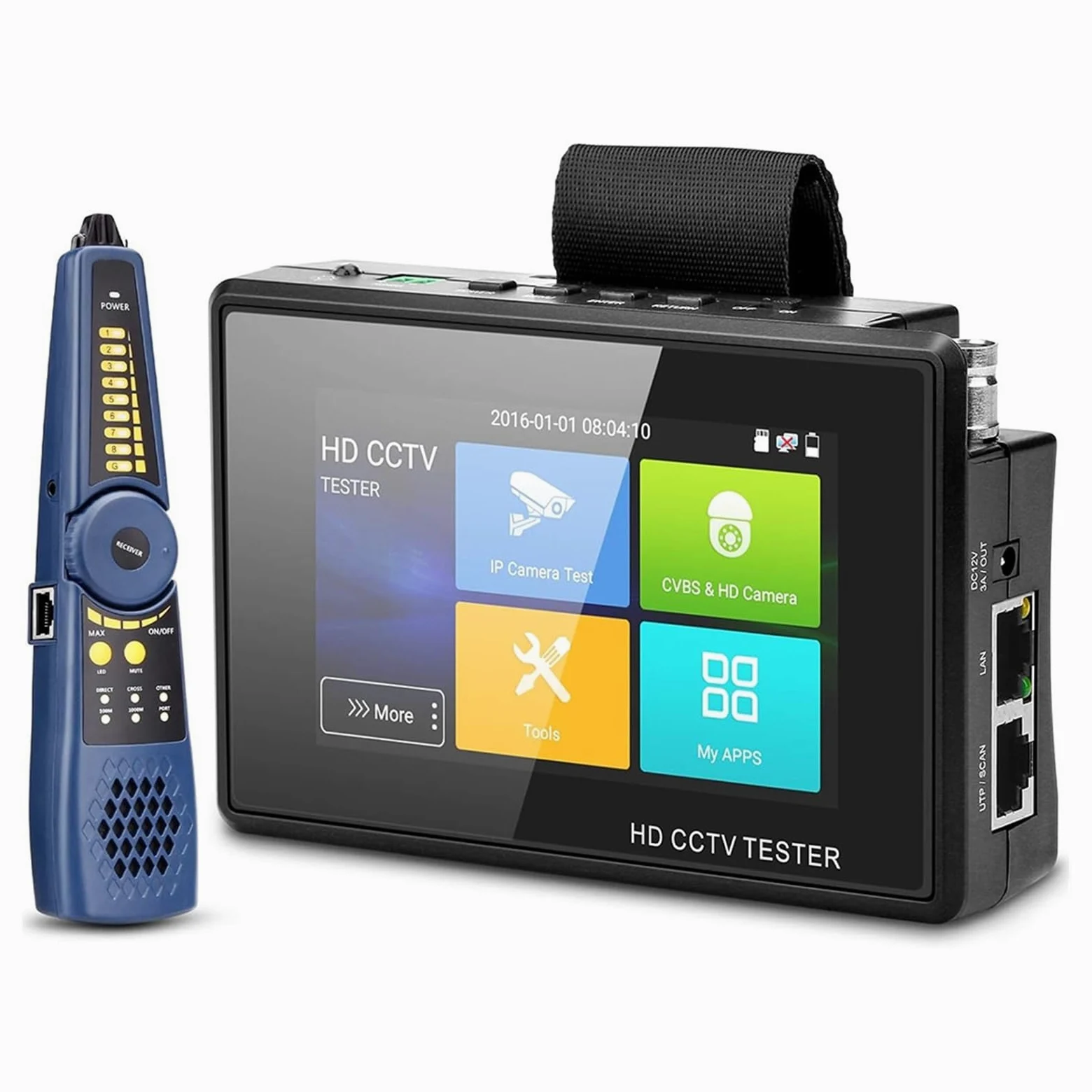 Tester per telecamere di sicurezza CCTV Tester CCTV portatile da polso da 4 pollici, tester for telecamere IP, tester CCTV, tester for telecamere analogiche CVI TVI AHD