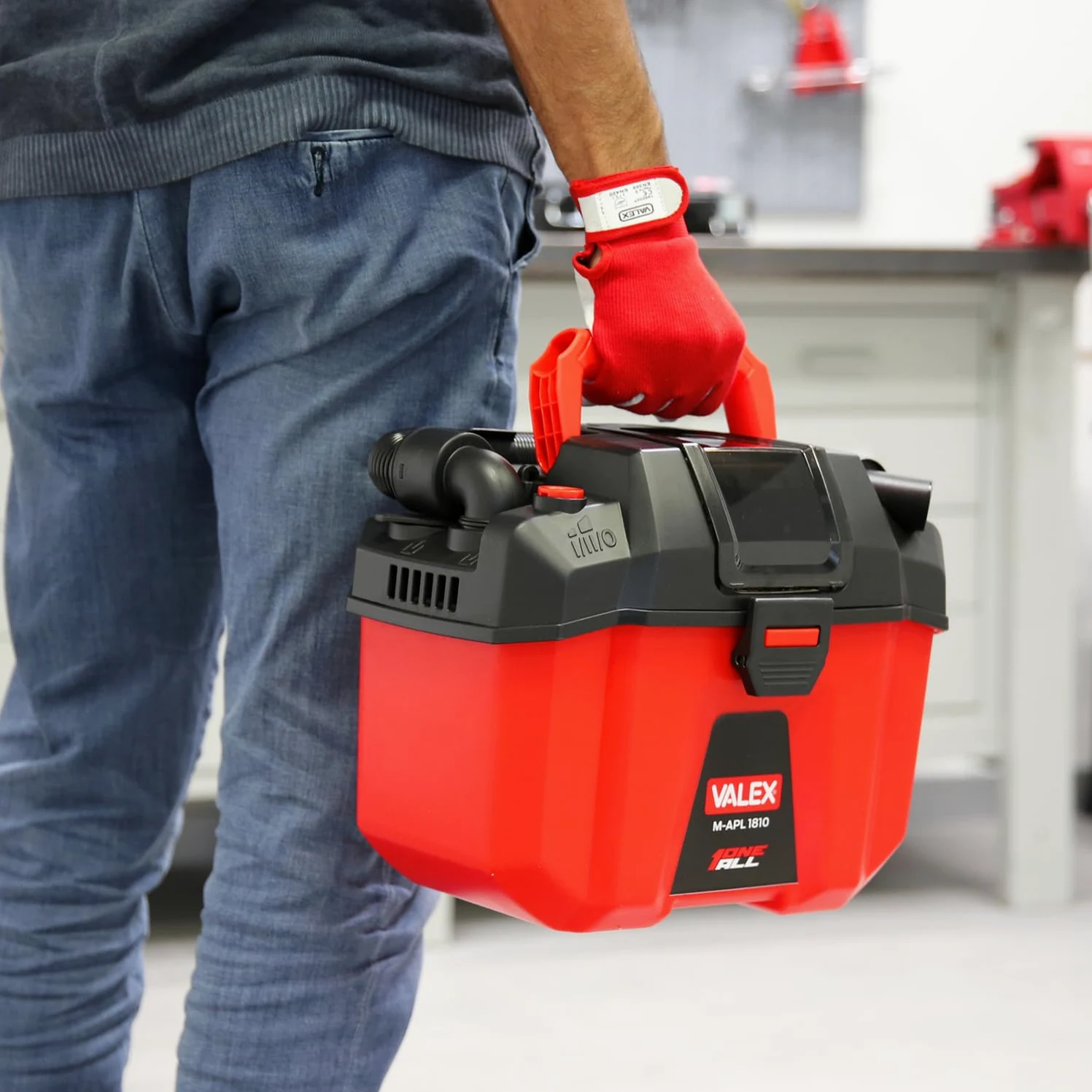 Valex Aspiratore Polvere Liquidi a Batteria 18V M-Apl 1810 OneAll, batteria non inclusa