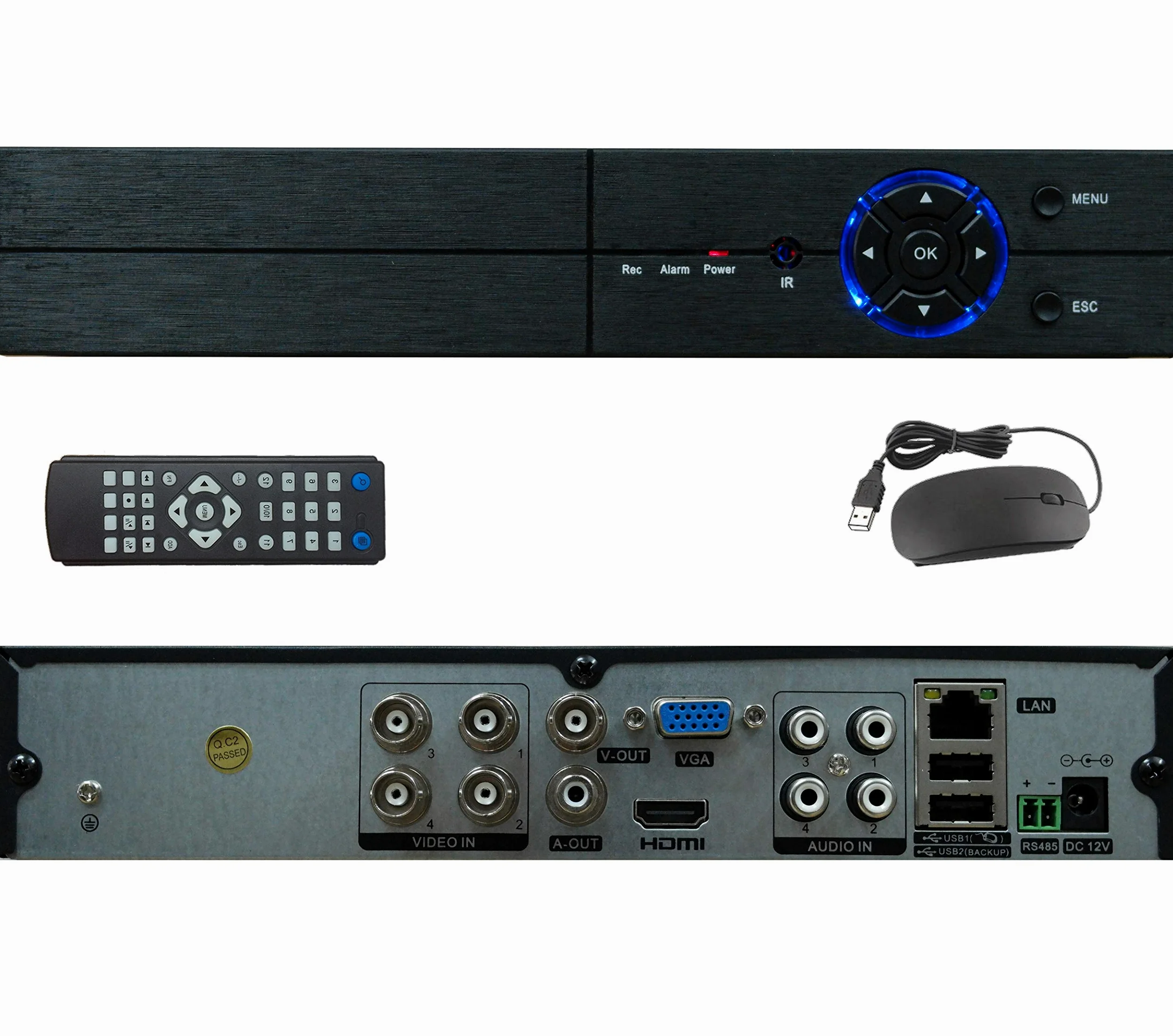 RVT-AHD26104 DVR NVR 4 Canali CH 3.0 MP / 1080P 5 IN 1 PER SISTEMI DI VIDEOSORVEGLIANZA 12 CANALI IN MODALITA' NVR
