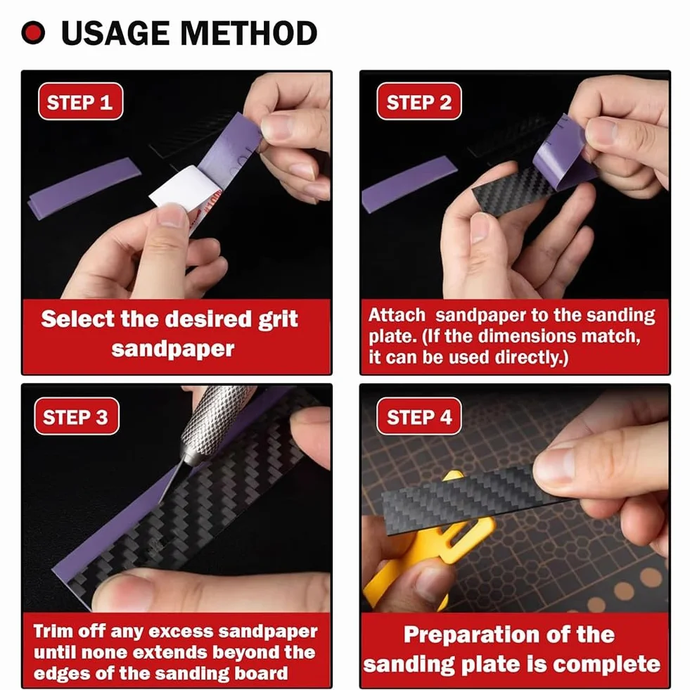 Bastoncini di Carteggiatura In Fibra di Carbonio (4 PCS) per Modelli In Scala