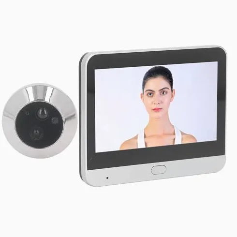 Videocamera Spioncino Wireless 1080P Citofono con Visione Notturna da 120 Gradi Visualizzatore Digitale della Porta con Monitor a Colori da 4,3 Pollici, Connessione WiFi,