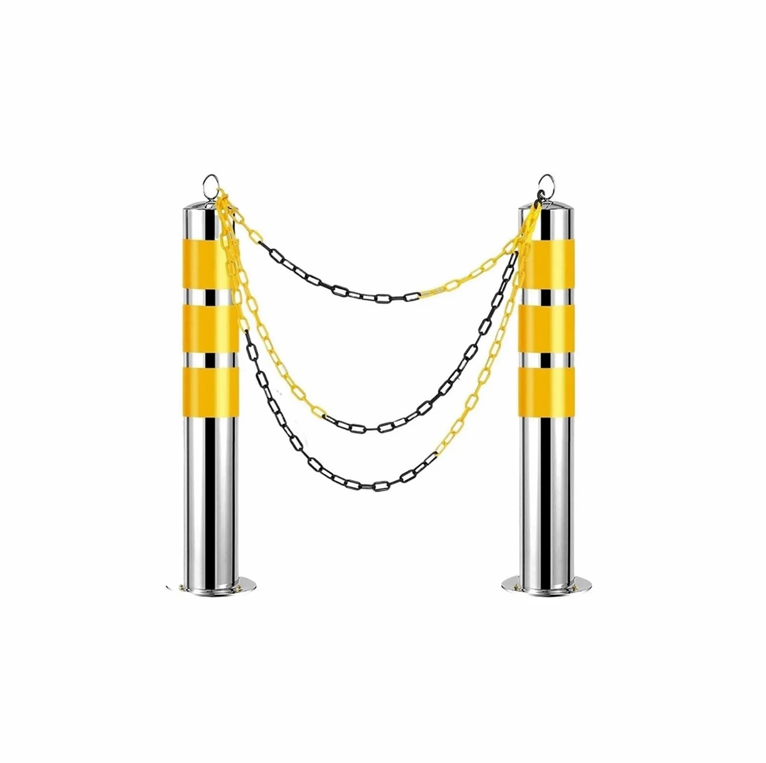 Coni Parcheggio Acciaio Inox Catena 5m Facile(650mmHx76mmD(25.6inHx3inD))