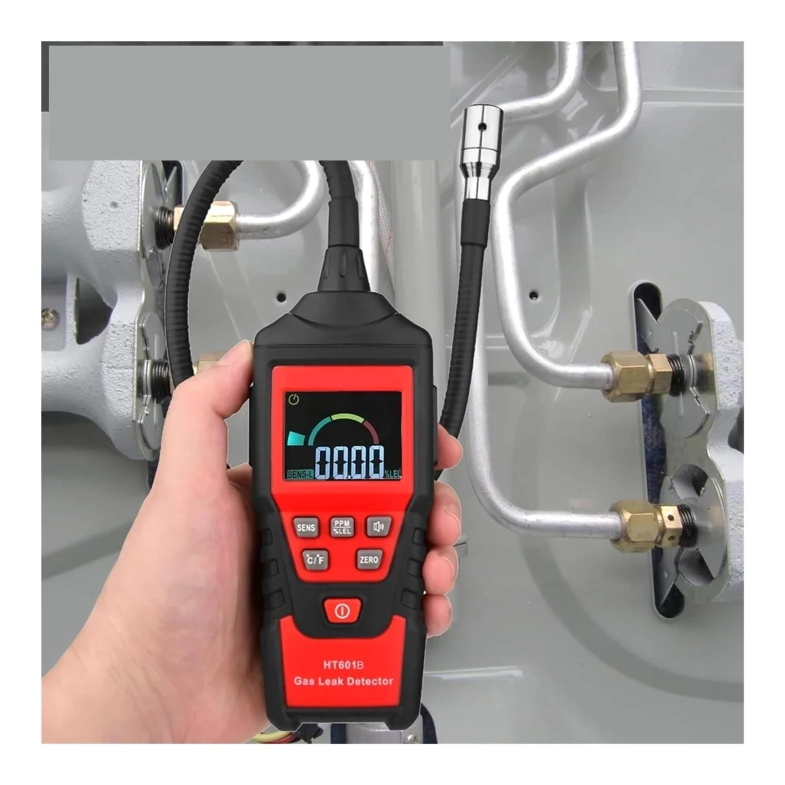 Rilevatore di gas, Rilevatore Di Gas Per Perdite HT601A HT601B 0 1000 Ppm Allarme Sonoro E Display Metano Naturale Infiammabile Per Lavoro Casa,per casa e camper(Ht601a)