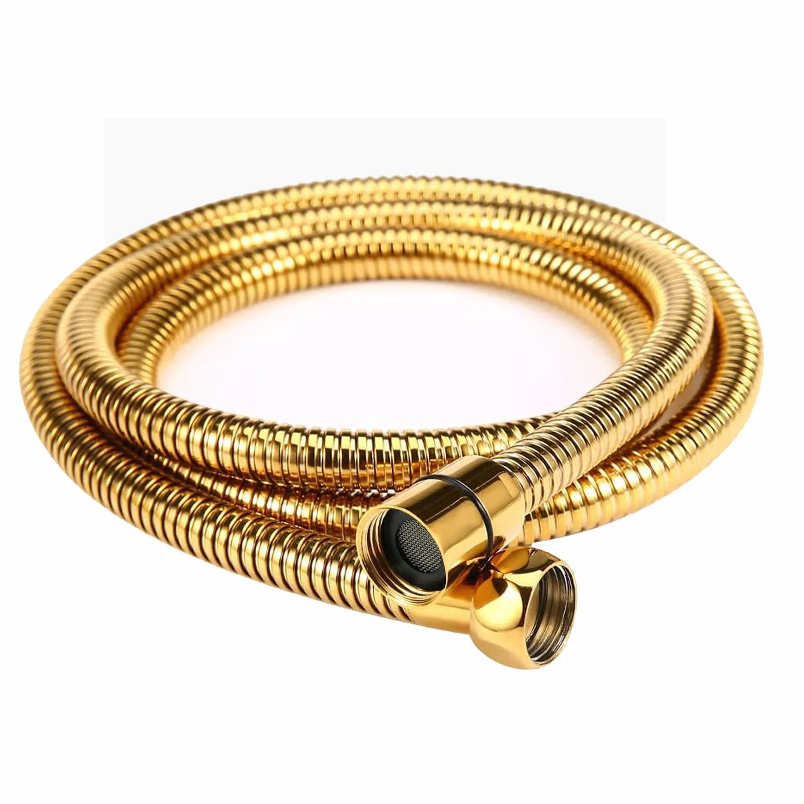 Tubo doccia dorato per doccetta doccia, Tubo flessibile per doccia oro 1,5M in acciaio INOX, Anti-nick, regolabile, cromato