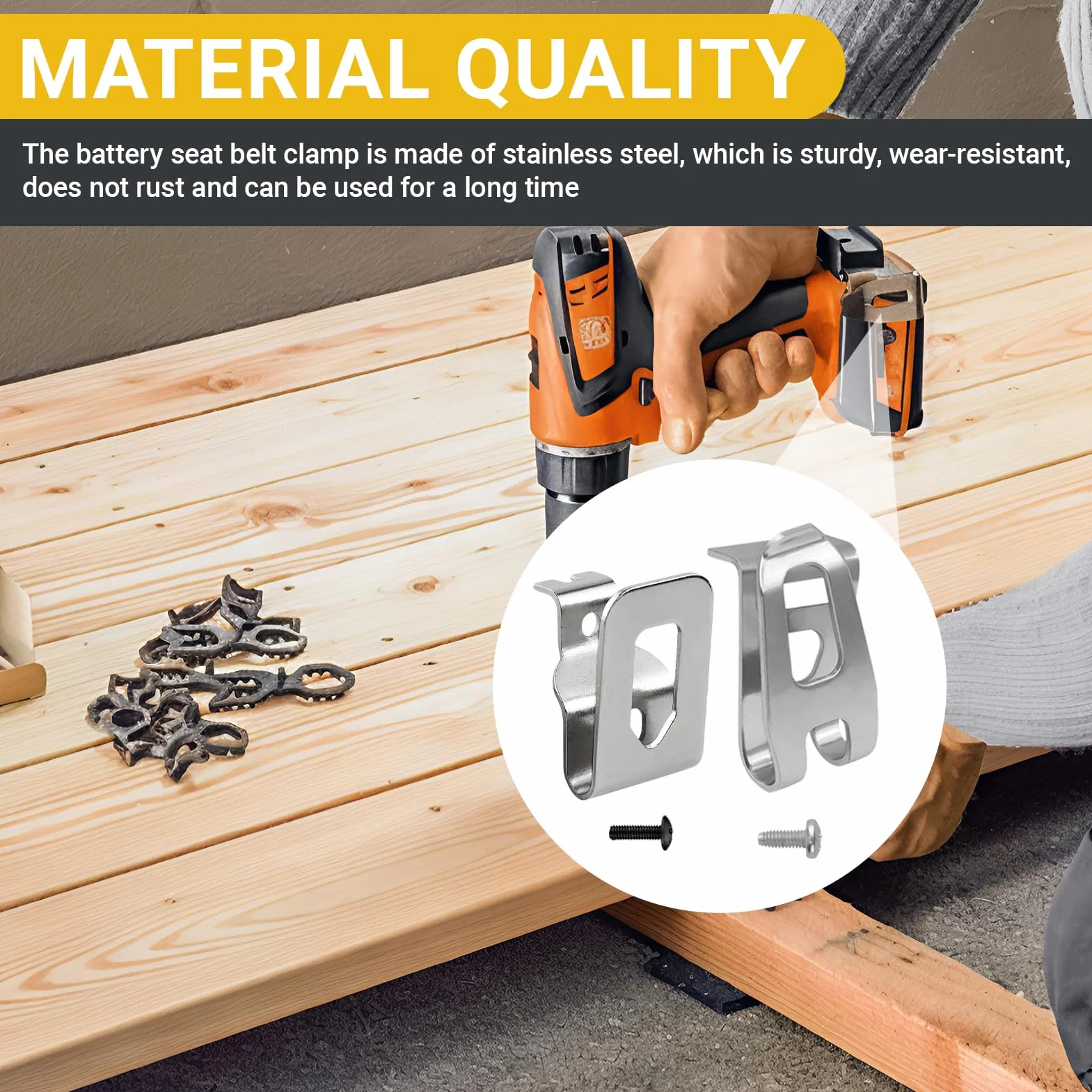 Clip Per Cintura Di Ricambio In Acciaio Inox 4 Pezzi Per Dewalt 20v Makita 12v 18v Xfd01 Dtd144