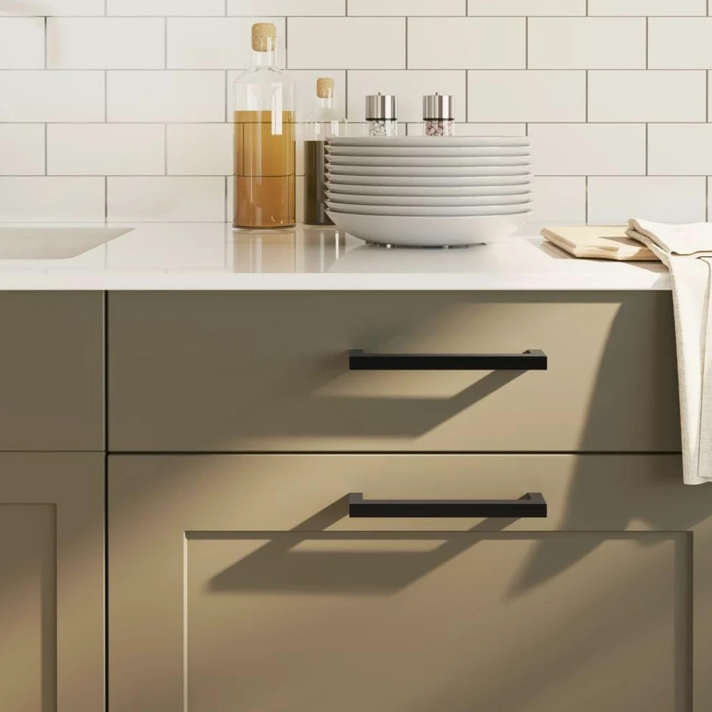 Maniglie per Mobili 20 pz Nere 128 mm in Acciaio Inox,Maniglie Moderne,Maniglie Cassetti,Maniglie per Mobili-3203653