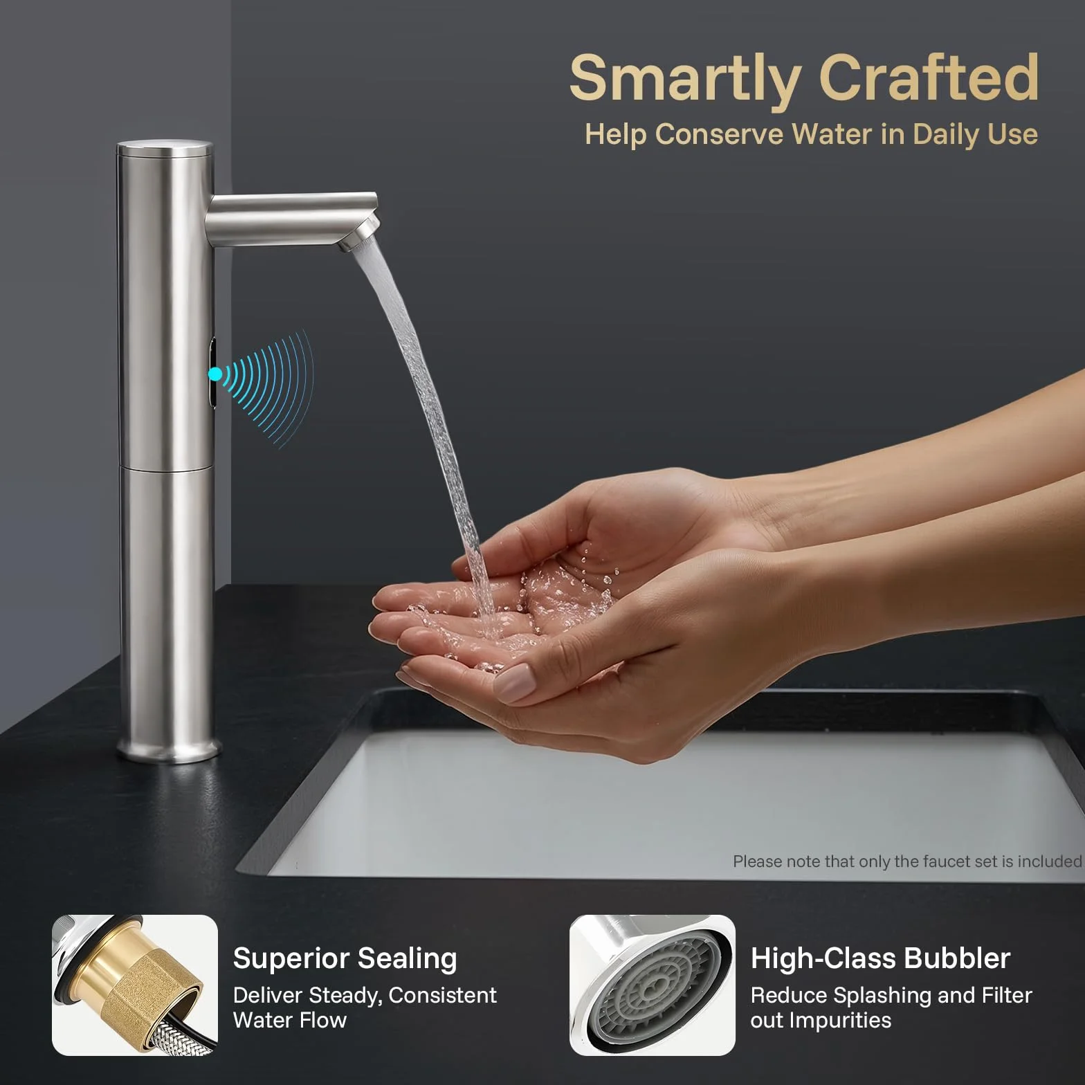 Rubinetto automatico con sensore a infrarossi per lavabo bagno cucina