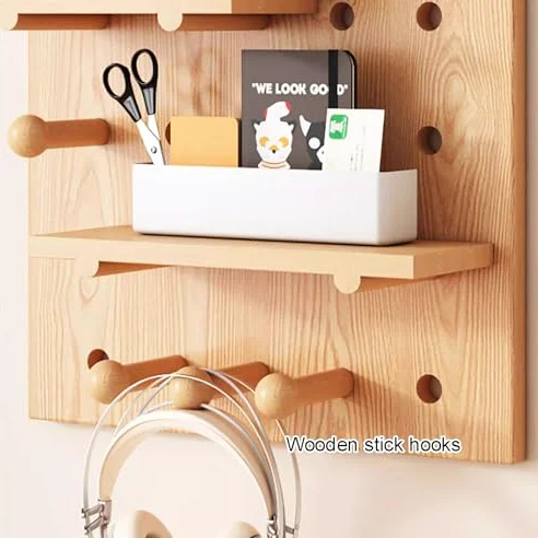 Generico Pannello Forato per Attrezzi da Garage, Porta Punte da Trapano, Set di Chiavi Inglesi, Kit di Pannelli forati, Pannelli forati in Legno, organizzazione a Parete con Pannello Forato, Esposito