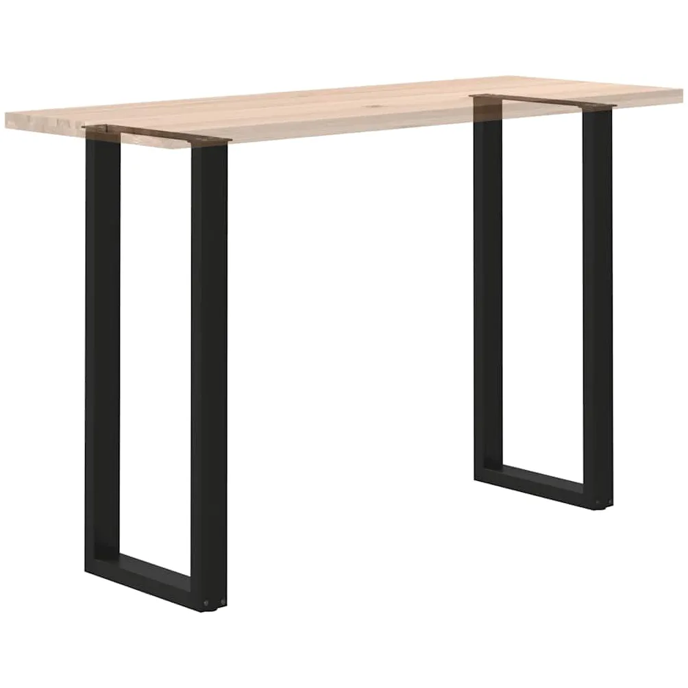 vidaXL Gambe per tavolo da bar a forma di U 2 pz nere 50x(110-111) cm in acciaio