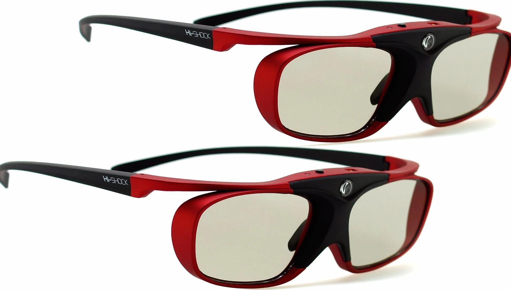 2x Hi-SHOCK® RF Pro Scarlet Heaven Occhiali 3D Attivi per proiettore EPSON comp con ELPGS03, EH-TW6600, EH-TW7200, EH-TW8100, EH-TW9200 [120 Hz ricaricabile FHD3DRF]
