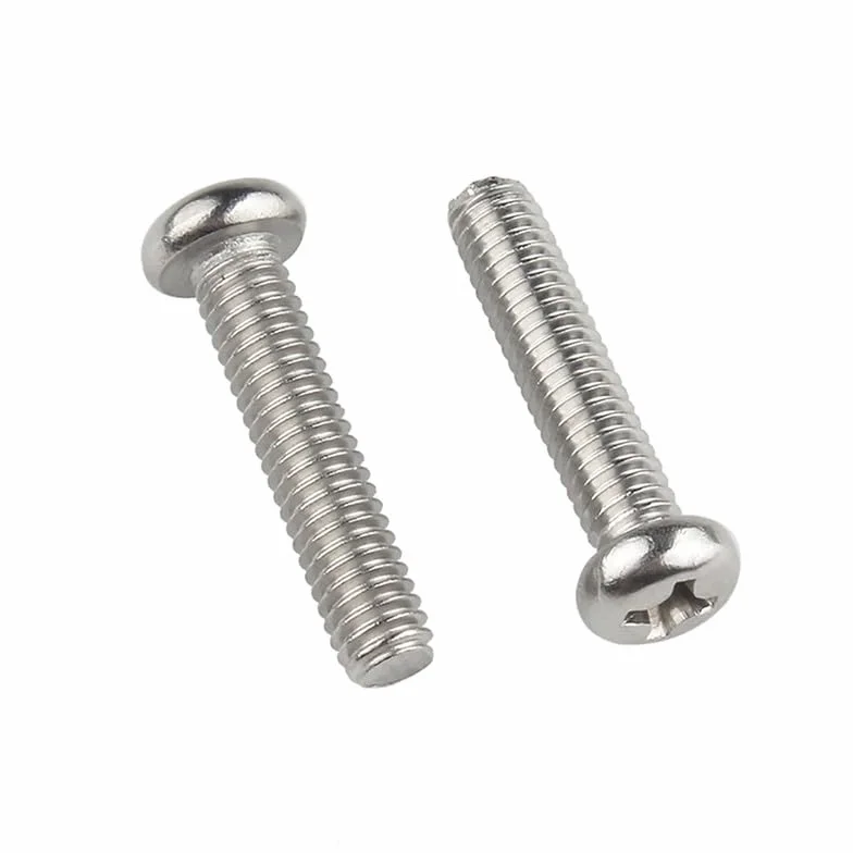 Bulloni Acciaio Inossidabile 304 M3.5 x 8mm Testa Tonda Croce Viti Macchina