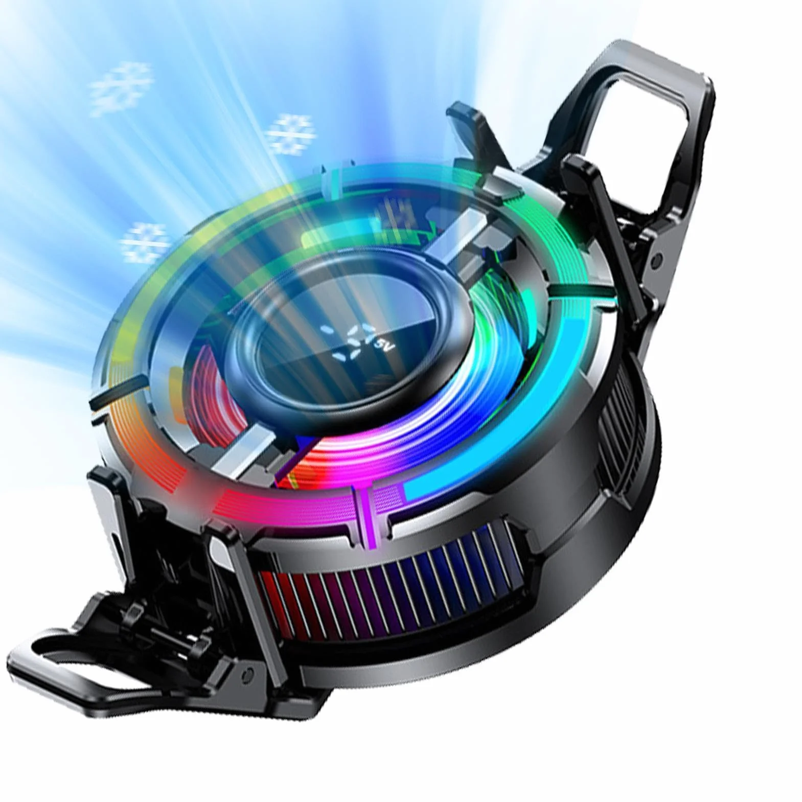 MEMO CX15 - Dispositivo di raffreddamento magnetico per telefono con clip posteriore di ricarica wireless | Radiatore AI da 61,5 x 111 x 36 mm per streaming live | Ventola di raffreddamento rapida per
