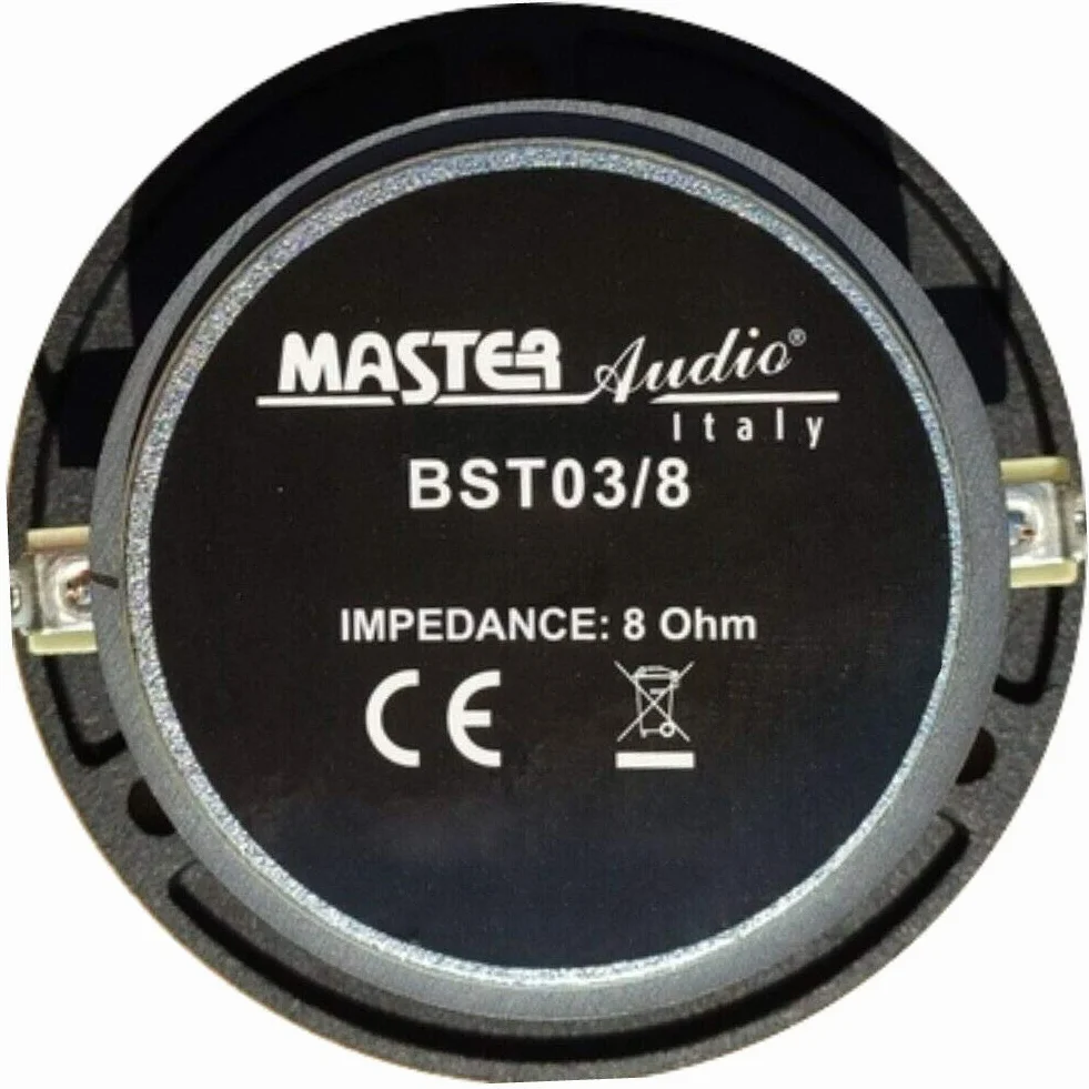 KIT SET PER MASTER AUDIO BST03/8 2 super tweeter di ricambio universali, da 150 watt rms 300 watt max, 9,6 cm di diametro, 8 ohm, per casa, a coppia, alta qualità premium + condensatori omaggio