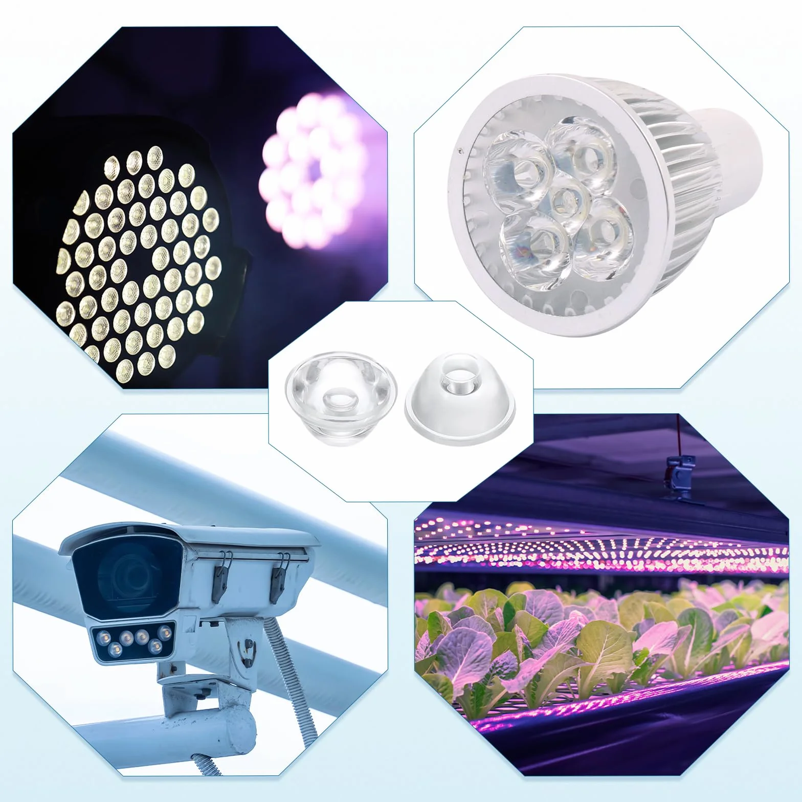 PATIKIL 90 Gradi 20mm Lente LED Ad Alta Potenza, 20 Pz Lente Riflettore Collimatore Ottica Acrilica PMMA Superficie Liscia Lenti A Fuoco Per Lampadina LED 1W Pannello Faro, Trasparente