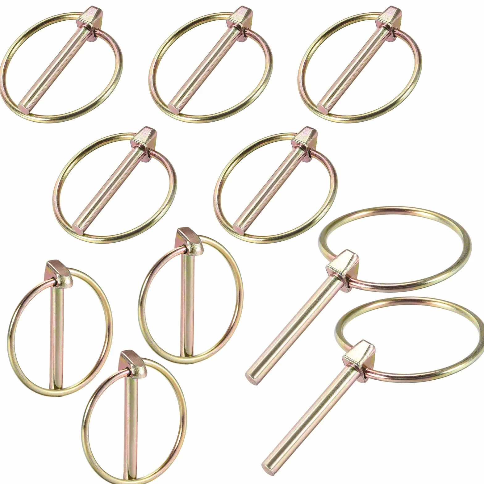 Coppiglie ad Anello 10 Pezzi 4,5mm x 40mm Perni di Sicurezza per Rimorchi Trattori Veicoli Agricoli