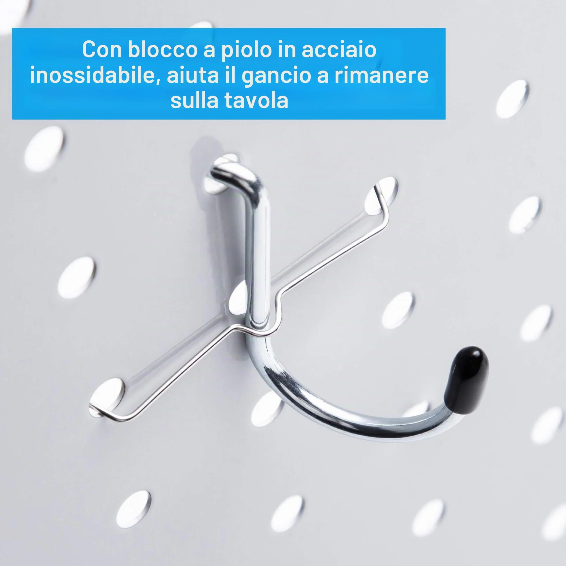 Frimoony Confezione di ganci per pannelli forati assortiti, 140 pezzi