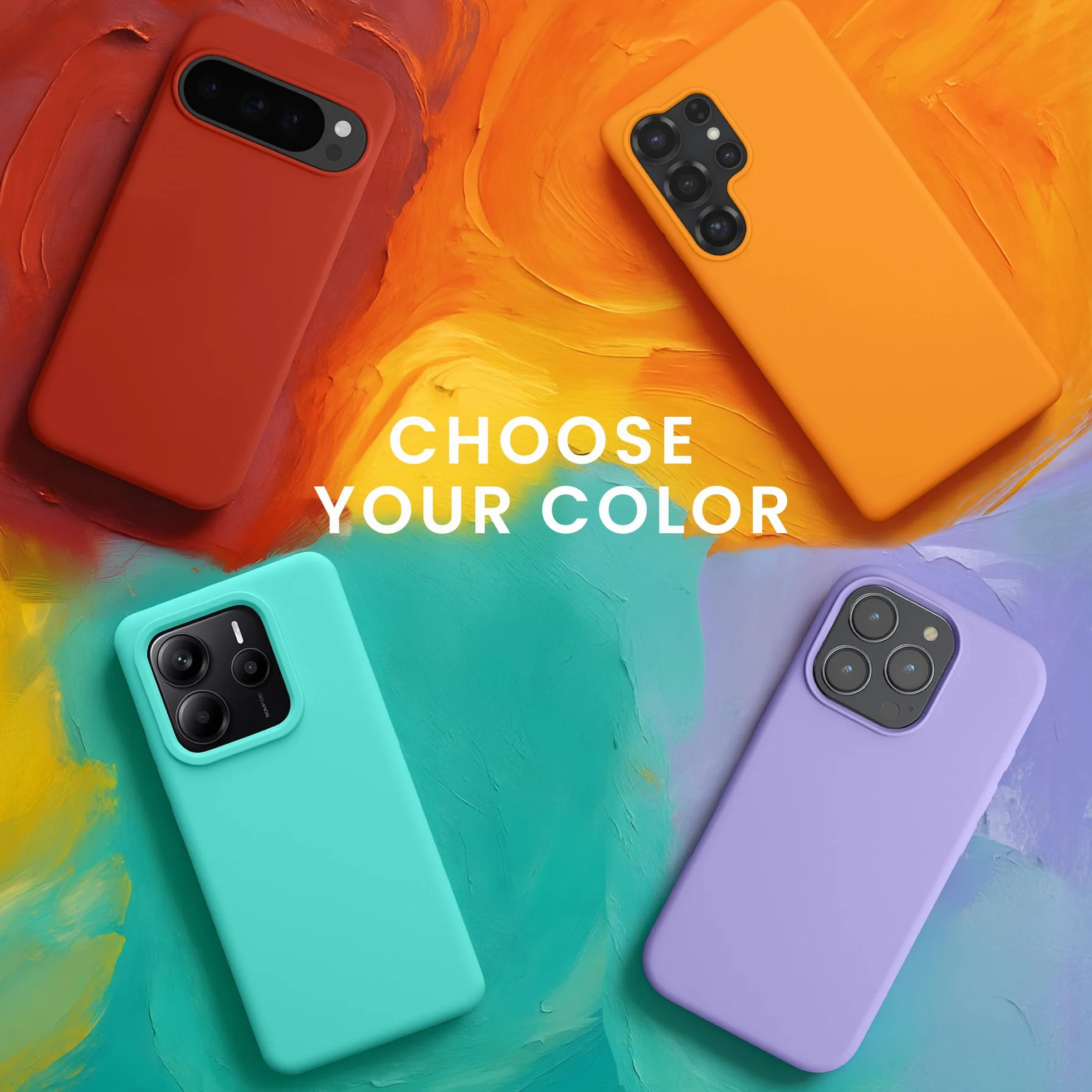 kwmobile Cover per iPhone 17 Custodia - Back Case per Smartphone in Silicone TPU - Protezione Gommata - arancia fruttata