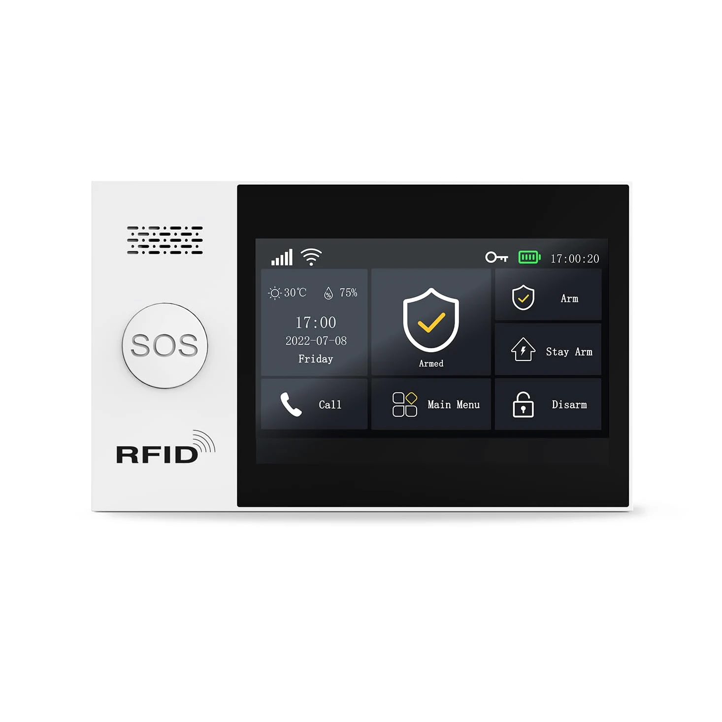 Centrale di allarme wireless HXA007 4G con modulo WiFi e GSM 4G LTE | Controllo tramite Tuya Smart App, SMS e chiamate, funzione di emergenza SOS